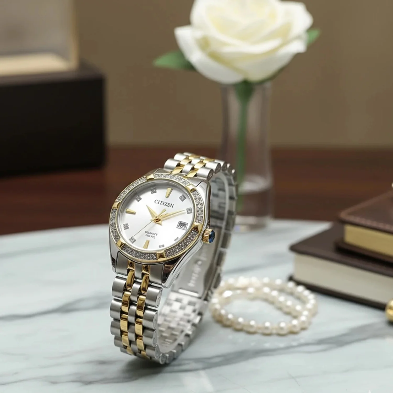 Women Quartz Silver Dial Analog Stainless Steel Watch EU6066-59A - Image 4