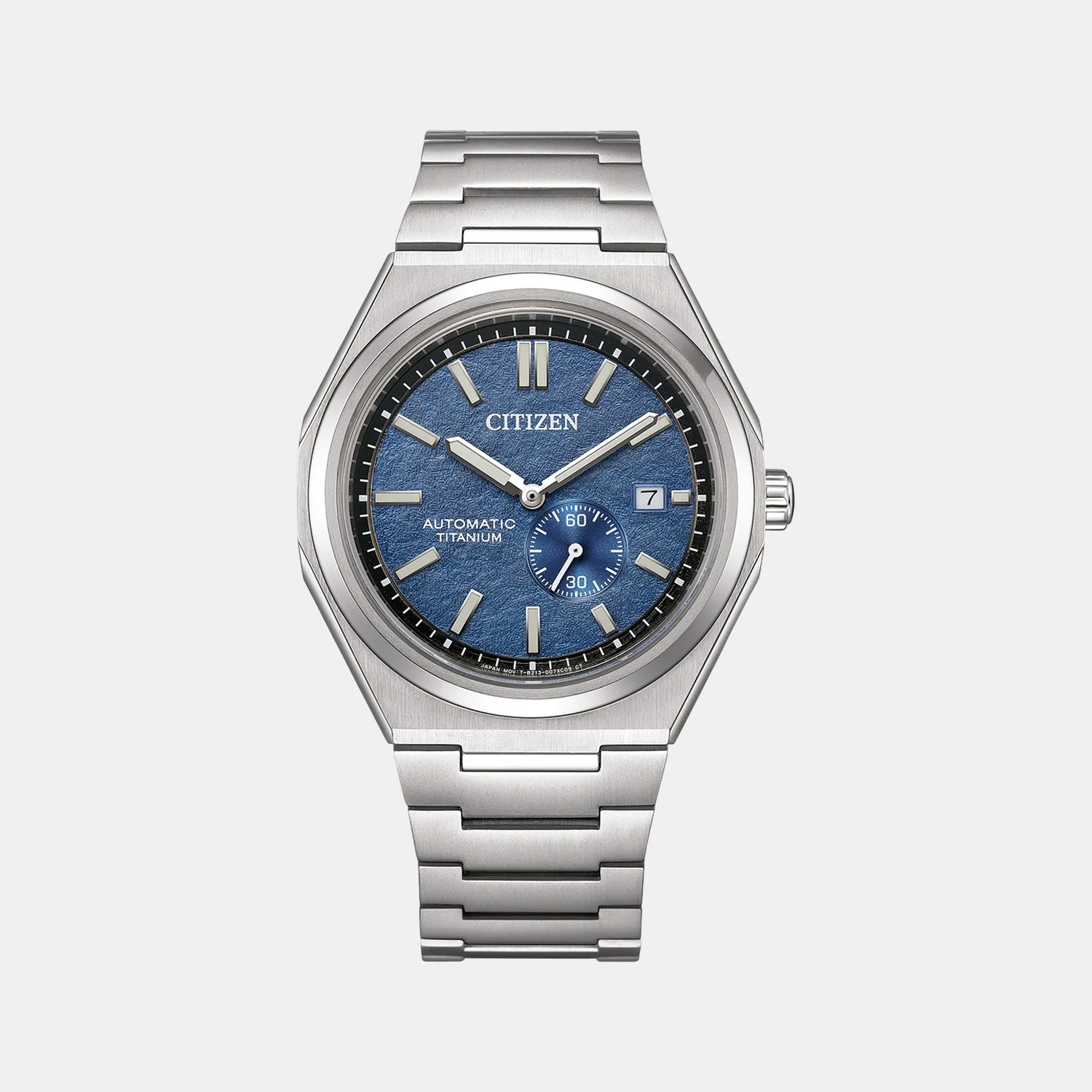 Zenshin Men Automatic Blue Dial Analog Stainless Steel Watch NJ0180-80L