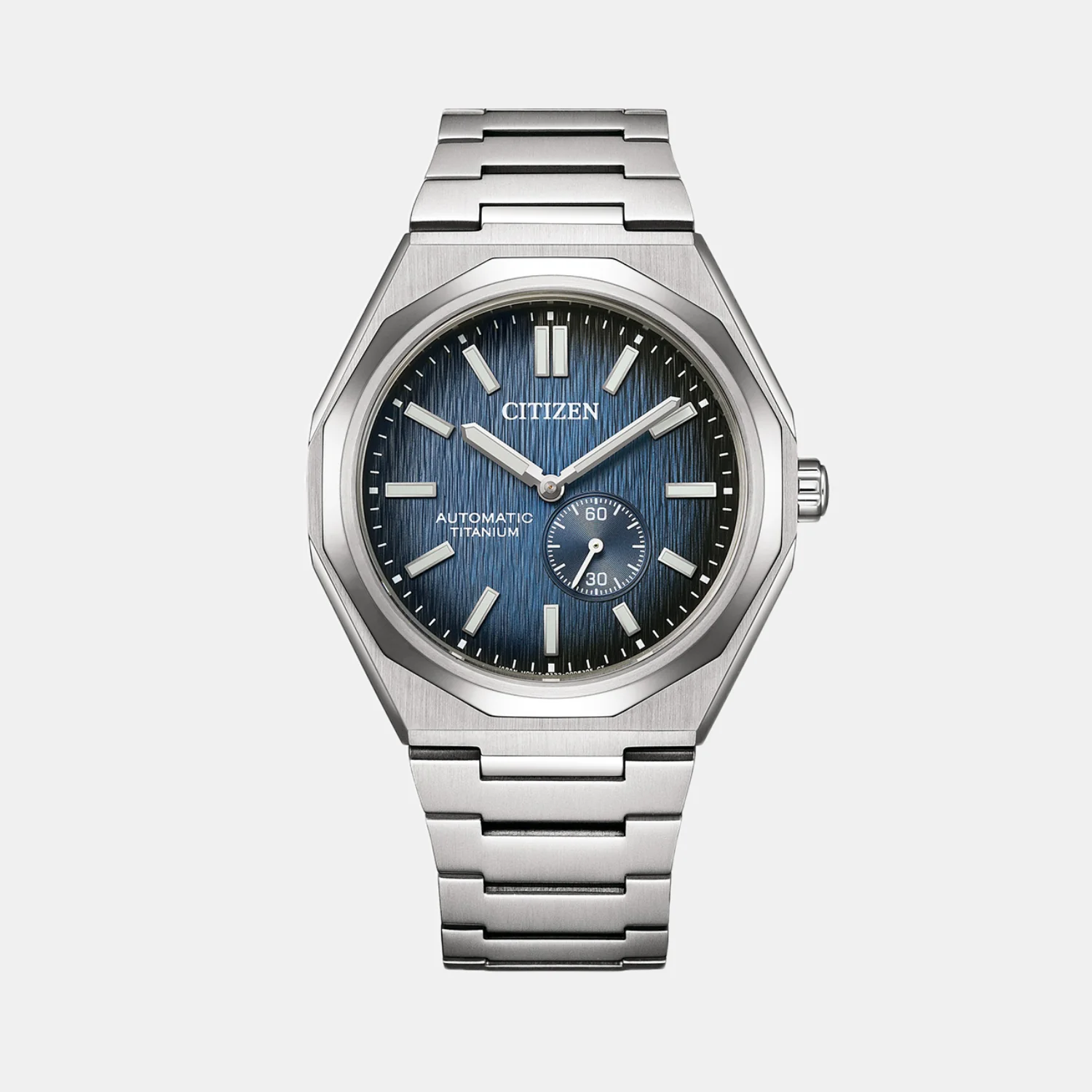 Zenshin Men Automatic Dark Blue Dial Analog Titanium Watch NK5020-58M