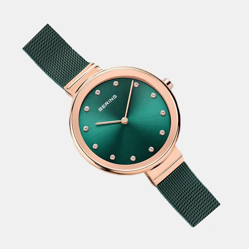 Classic Women Green Analog Stainless Steel Watch 12034-868 - Image 2