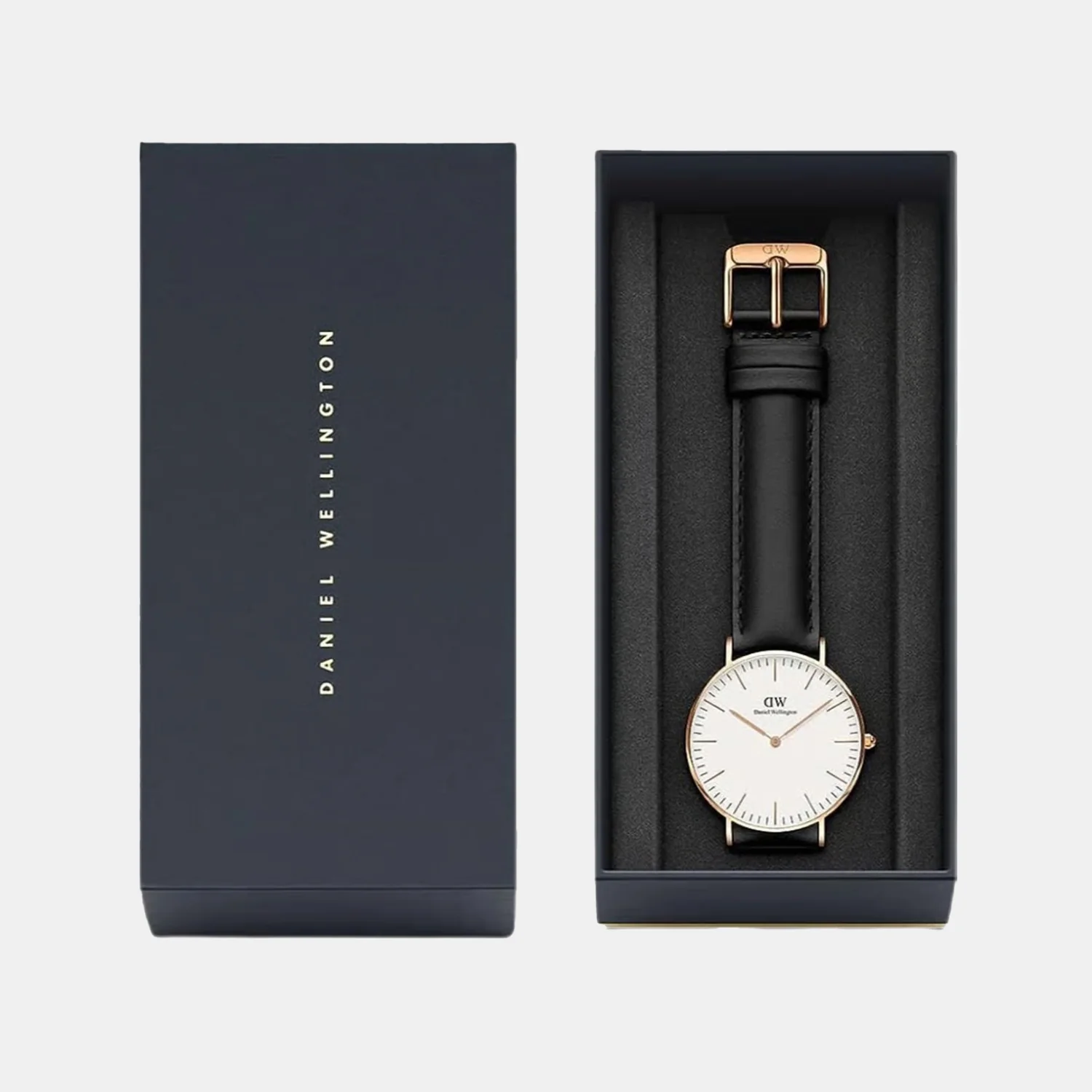 Classic Women Quartz White Dial Analog Leather Watch DW00100036 - Image 4