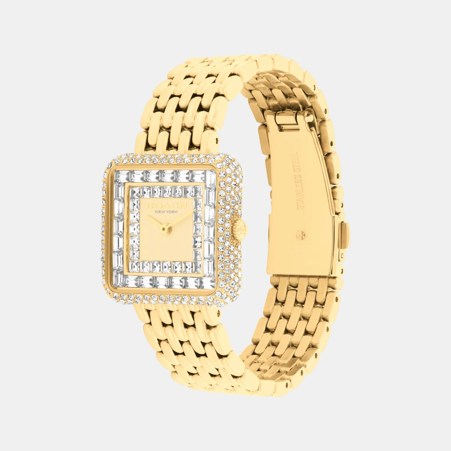 Cass Women Quartz Light Gold Dial Analog Stainless Steel Watch 14504576 - Image 2