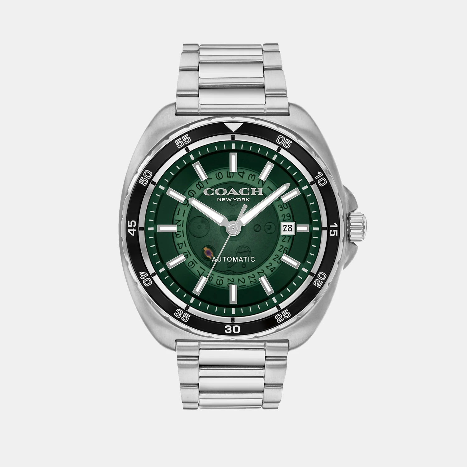 Charter Men Automatic Green Dial Analog Stainless Steel Watch 14602713