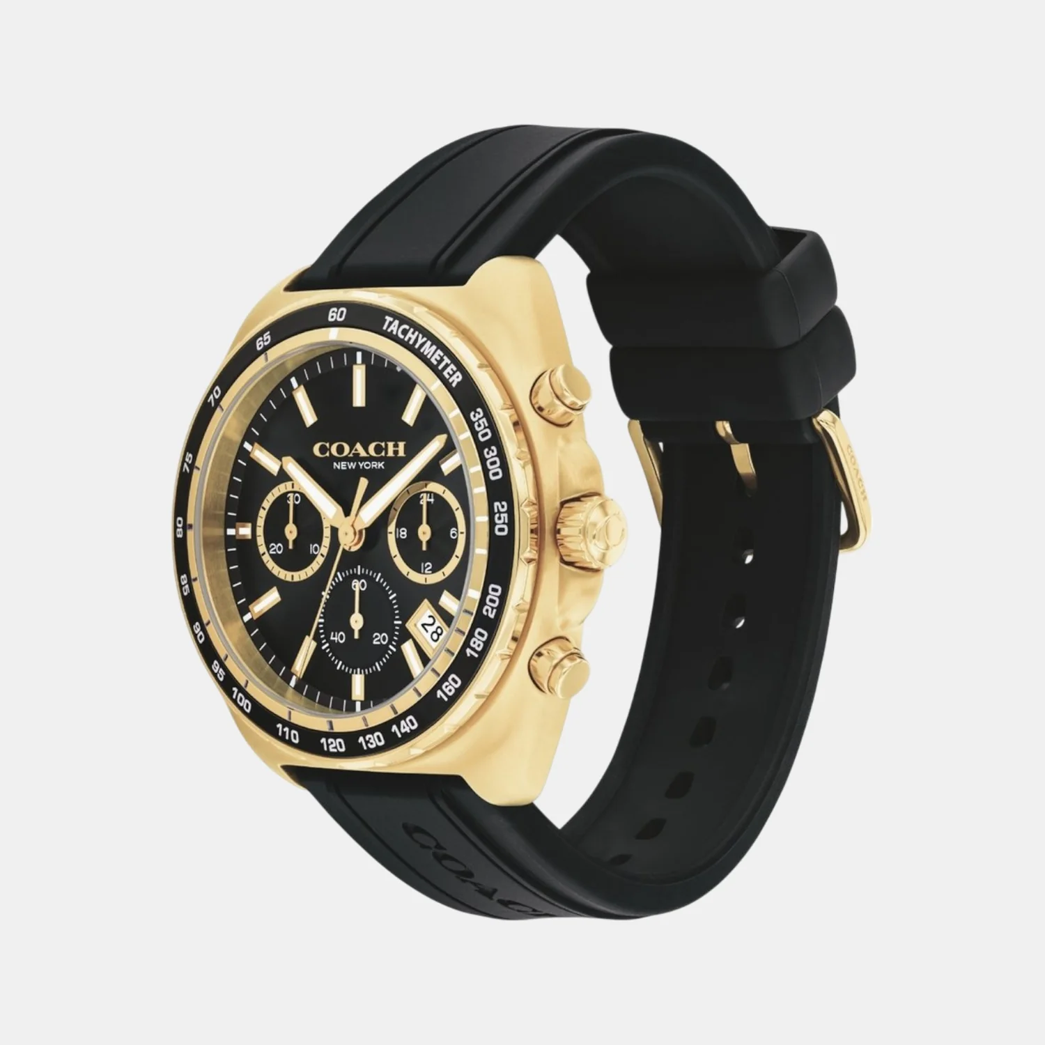 Charter Men Quartz Black Dial Chronograph Silicone Watch 14602708 - Image 3
