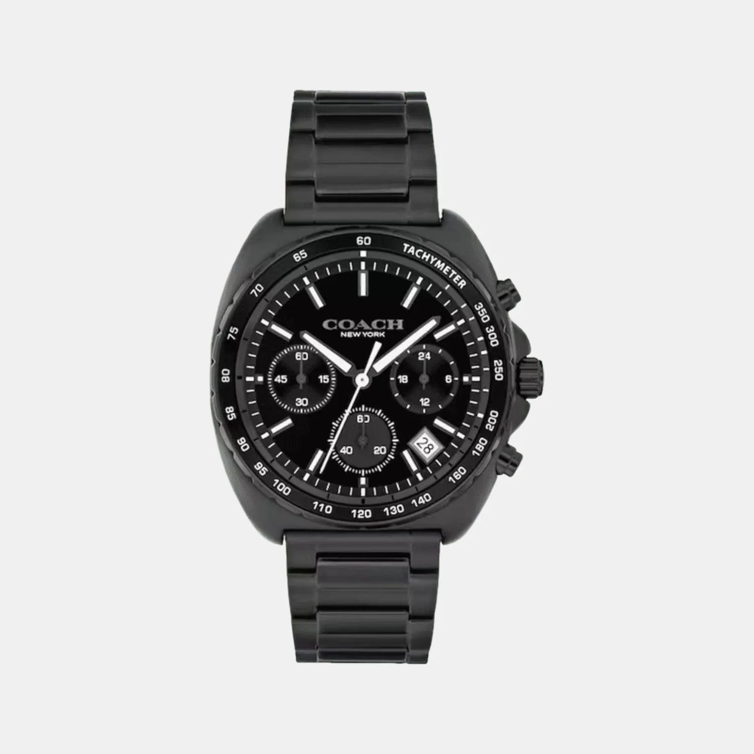 Charter Men Quartz Black Dial Chronograph Stainless Steel Watch 14602739 - Image 2