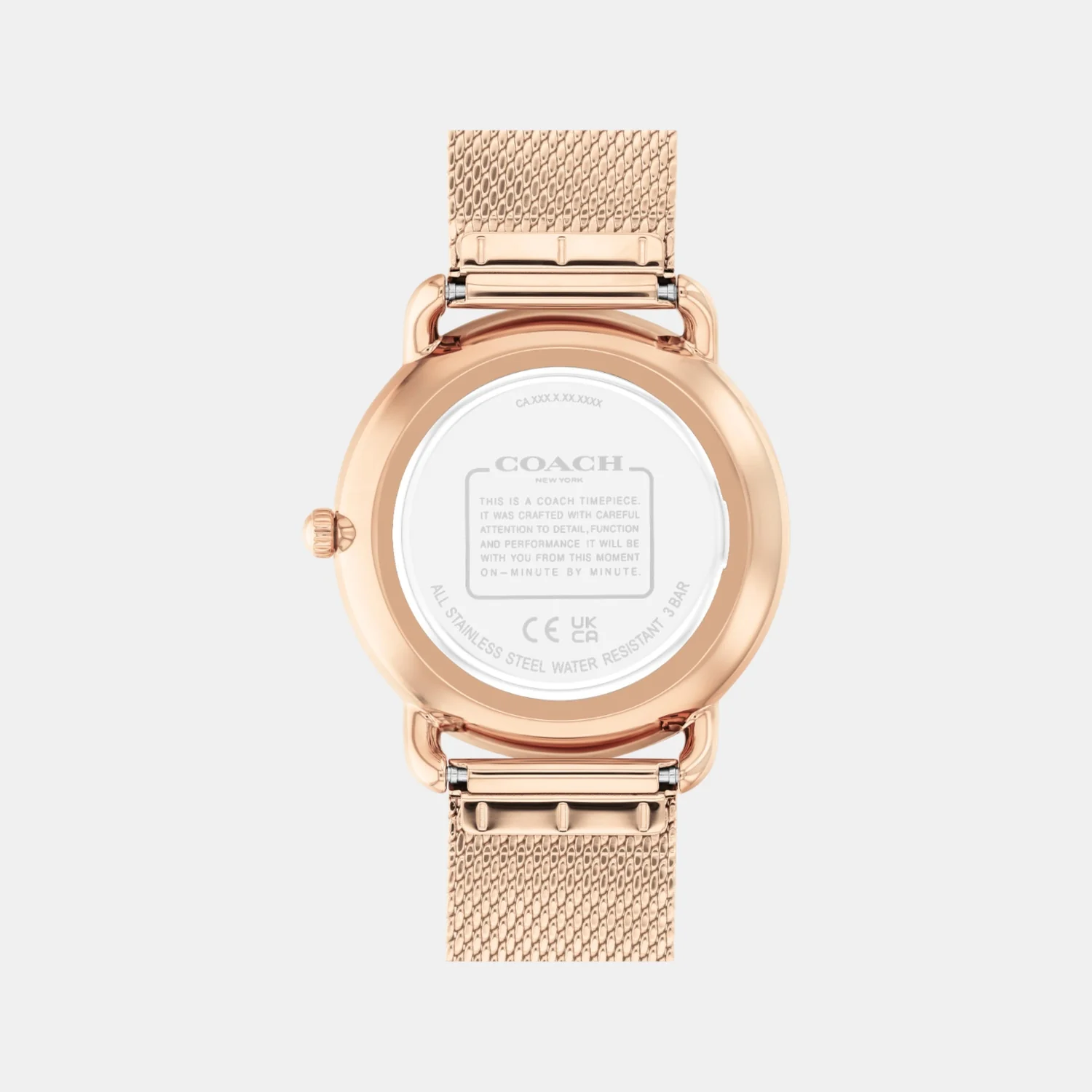 Elliot Women Quartz Pink Dial Analog Mesh Watch 14504554 - Image 3
