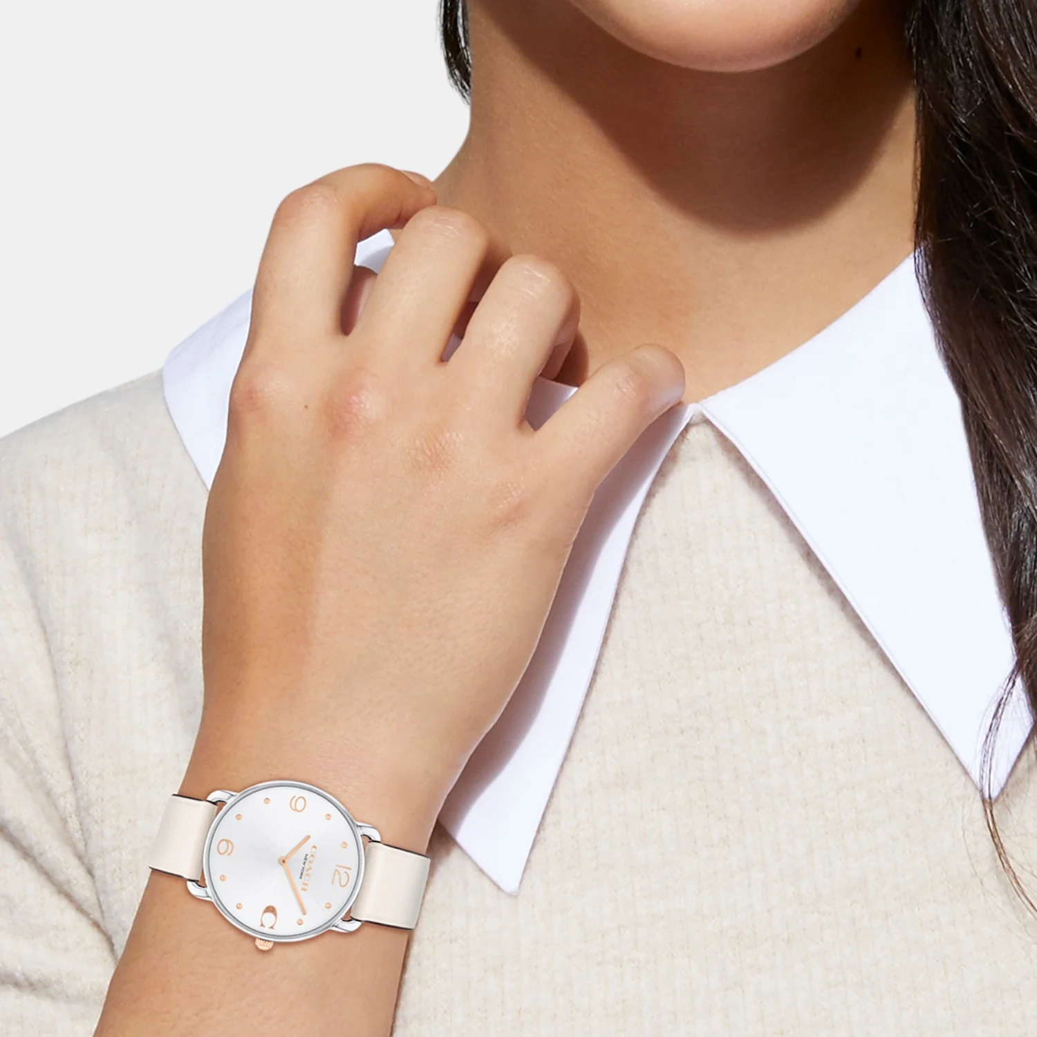 Elliot Women Quartz Silver Dial Analog Leather Watch 14504200 - Image 3