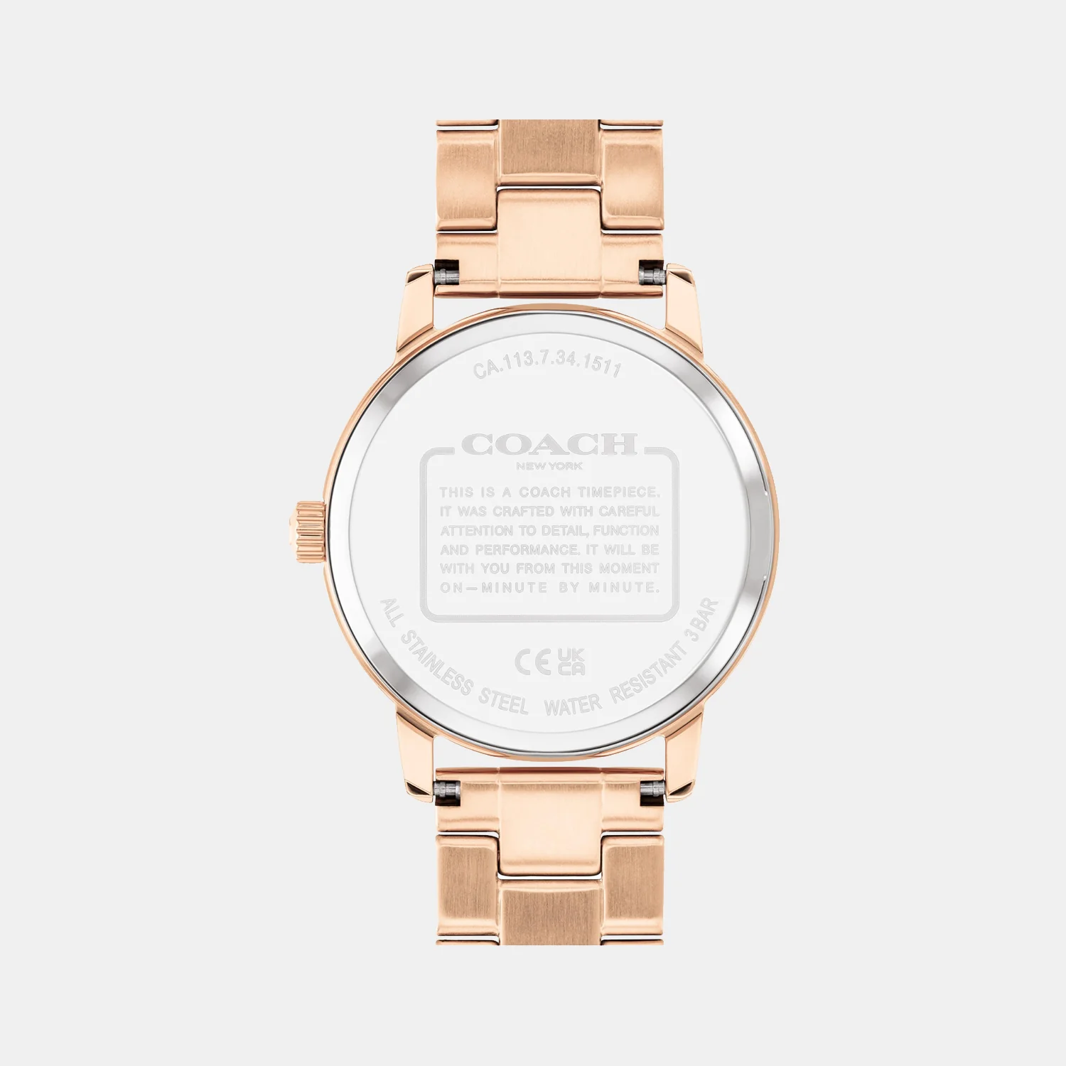 Grand Women Quartz Rose Gold Dial Analog Stainless Steel Watch 14503076 - Image 3