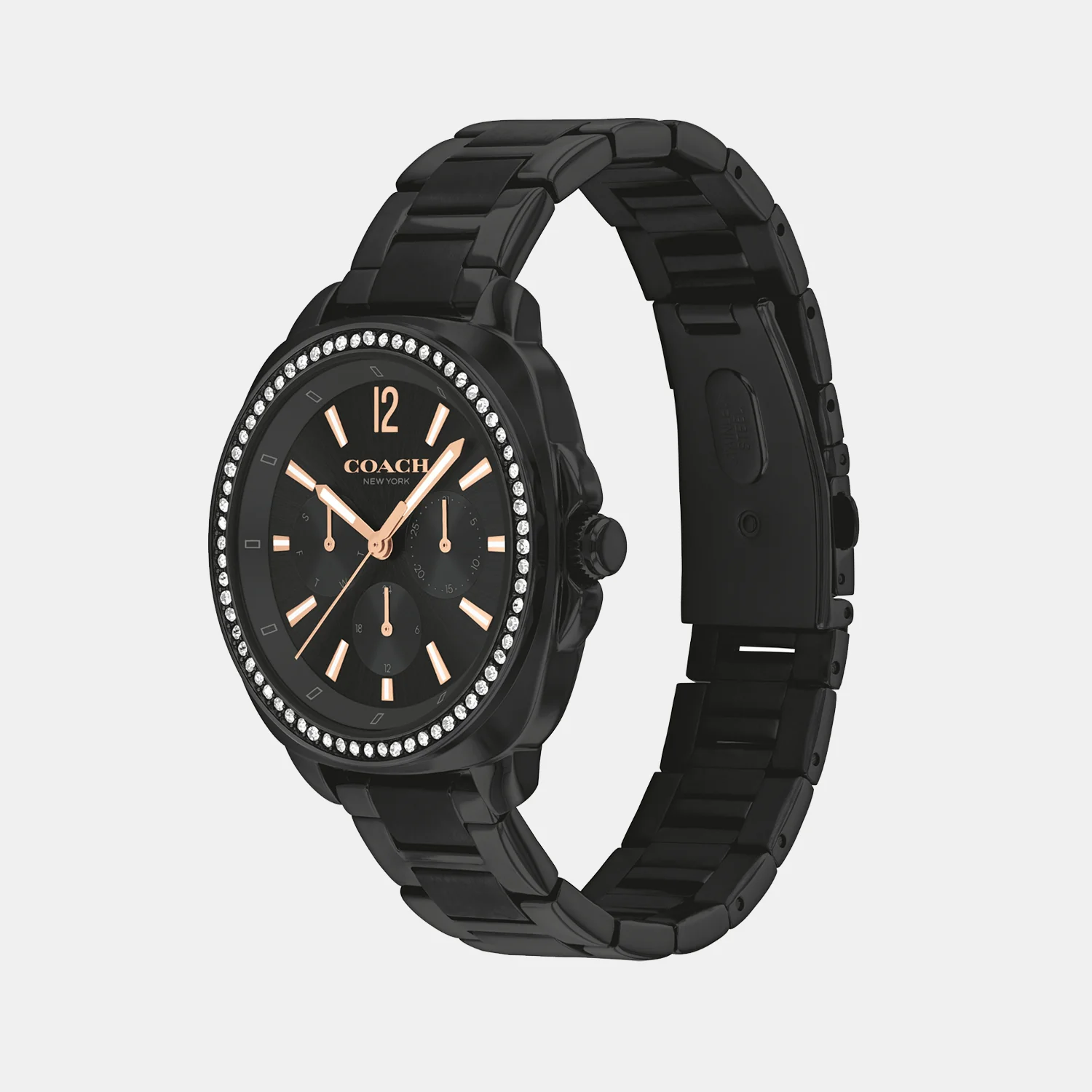 Kitt Women Quartz Black Dial Multi-Function Stainless Steel Watch 14504396 - Image 2