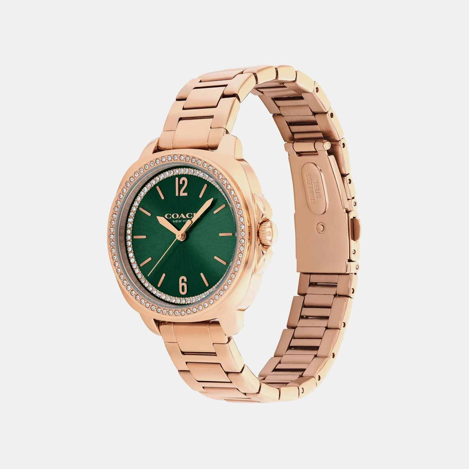 Kitt Women Quartz Dark Green Dial Analog Stainless Steel Watch 14504637 - Image 2