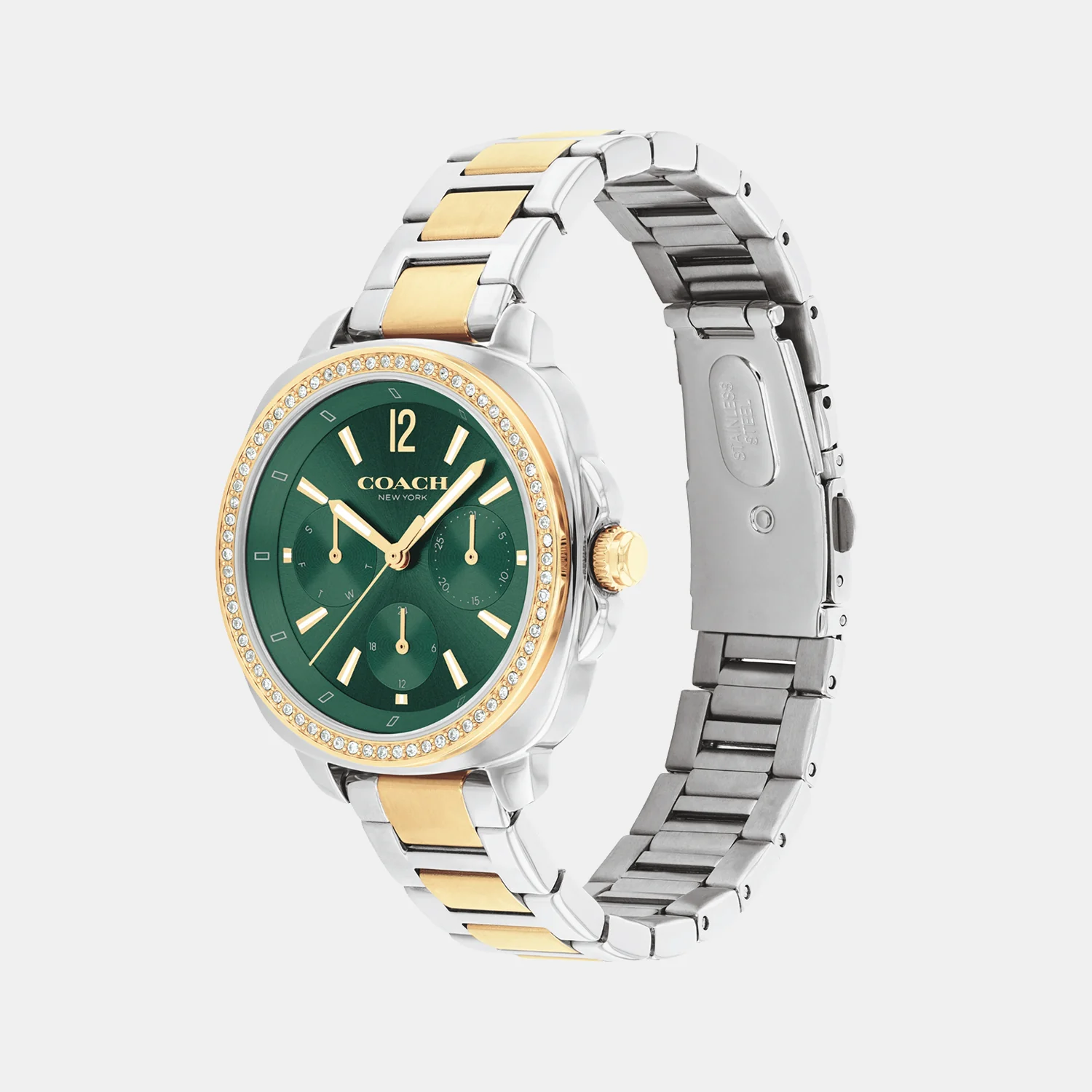 Kitt Women Quartz Green Dial Multi-Function Stainless Steel Watch 14504394 - Image 2