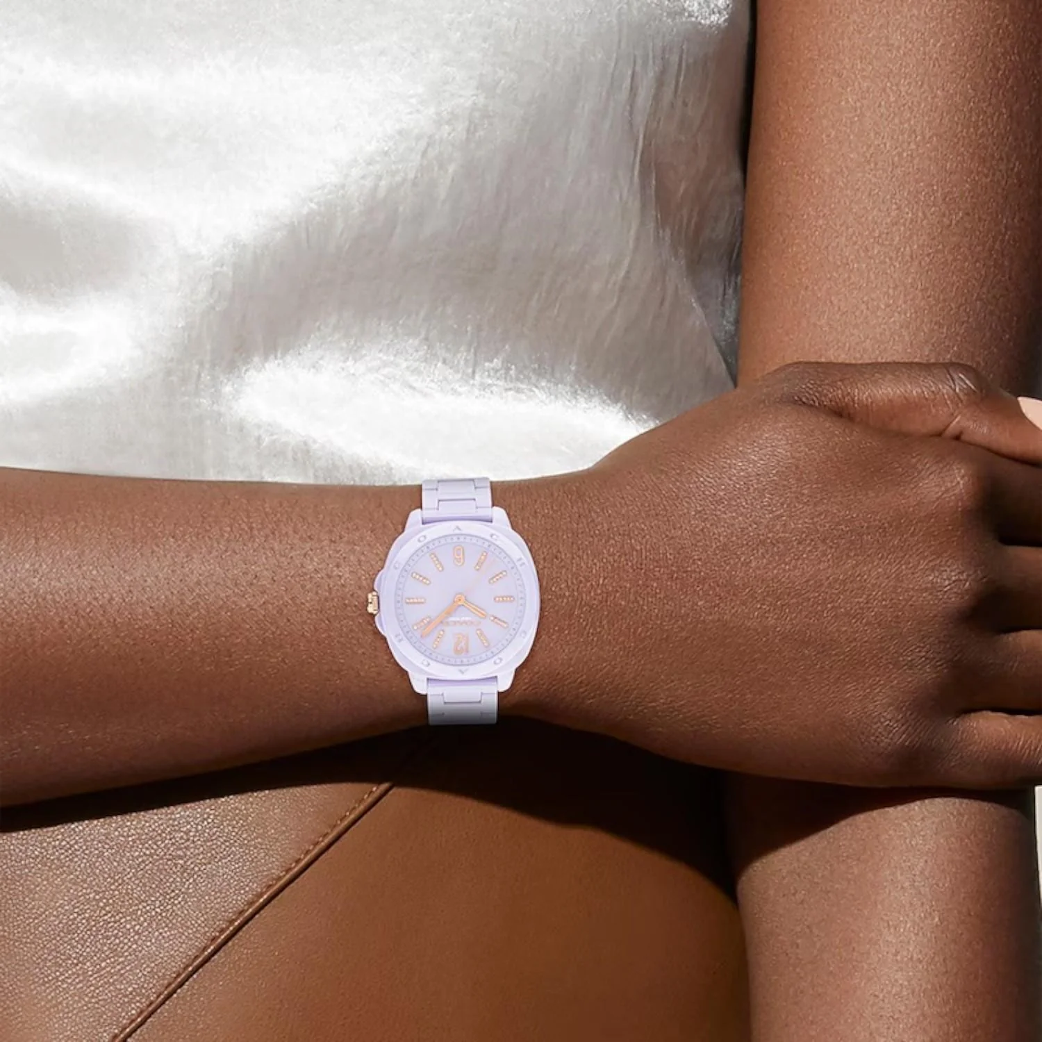 Kitt Women Quartz Lavender Dial Analog Ceramic Watch 14504481 - Image 6