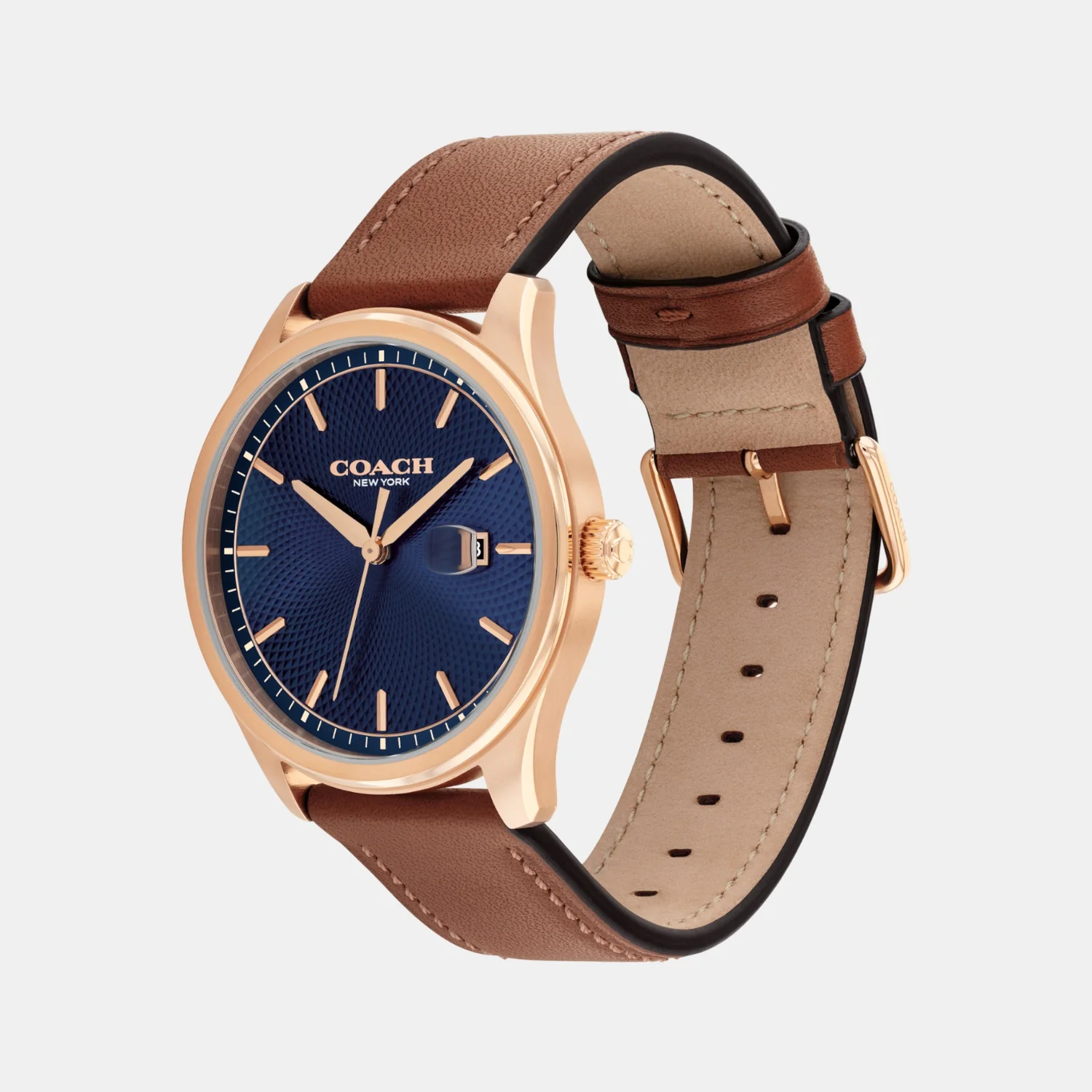 Oliver Men Quartz Blue Dial Analog Calf Watch 14602755 - Image 3