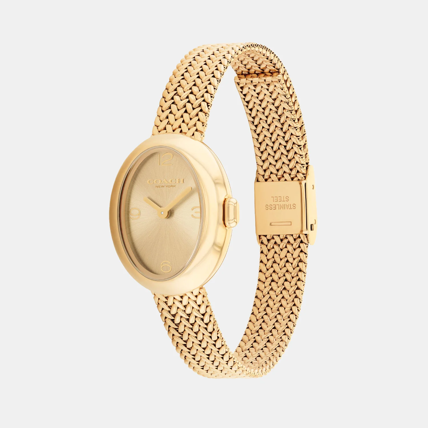 Sammy Women Quartz Gold Dial Analog Mesh Watch 14504567 - Image 2