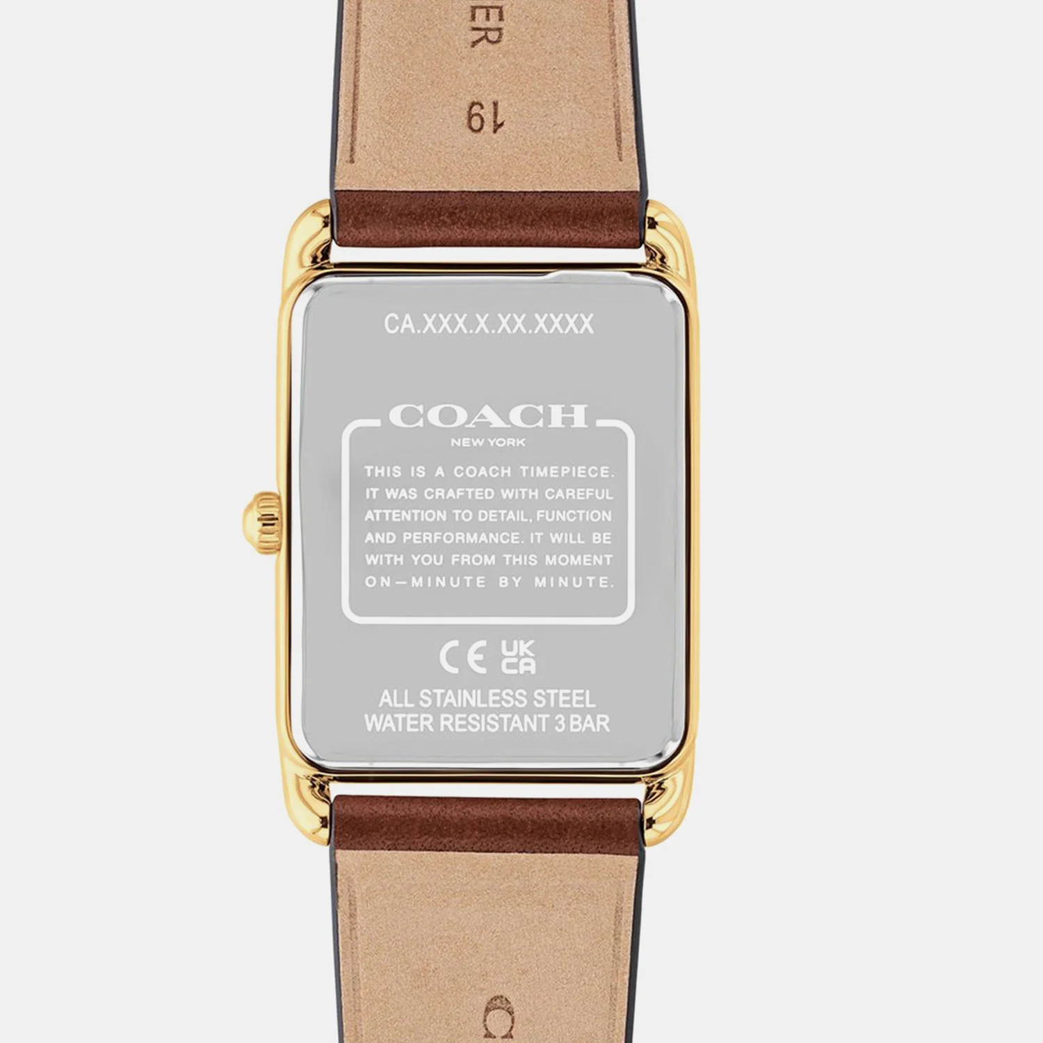 Unisex Quartz Silver Dial Analog Leather Watch 14400044 - Image 4