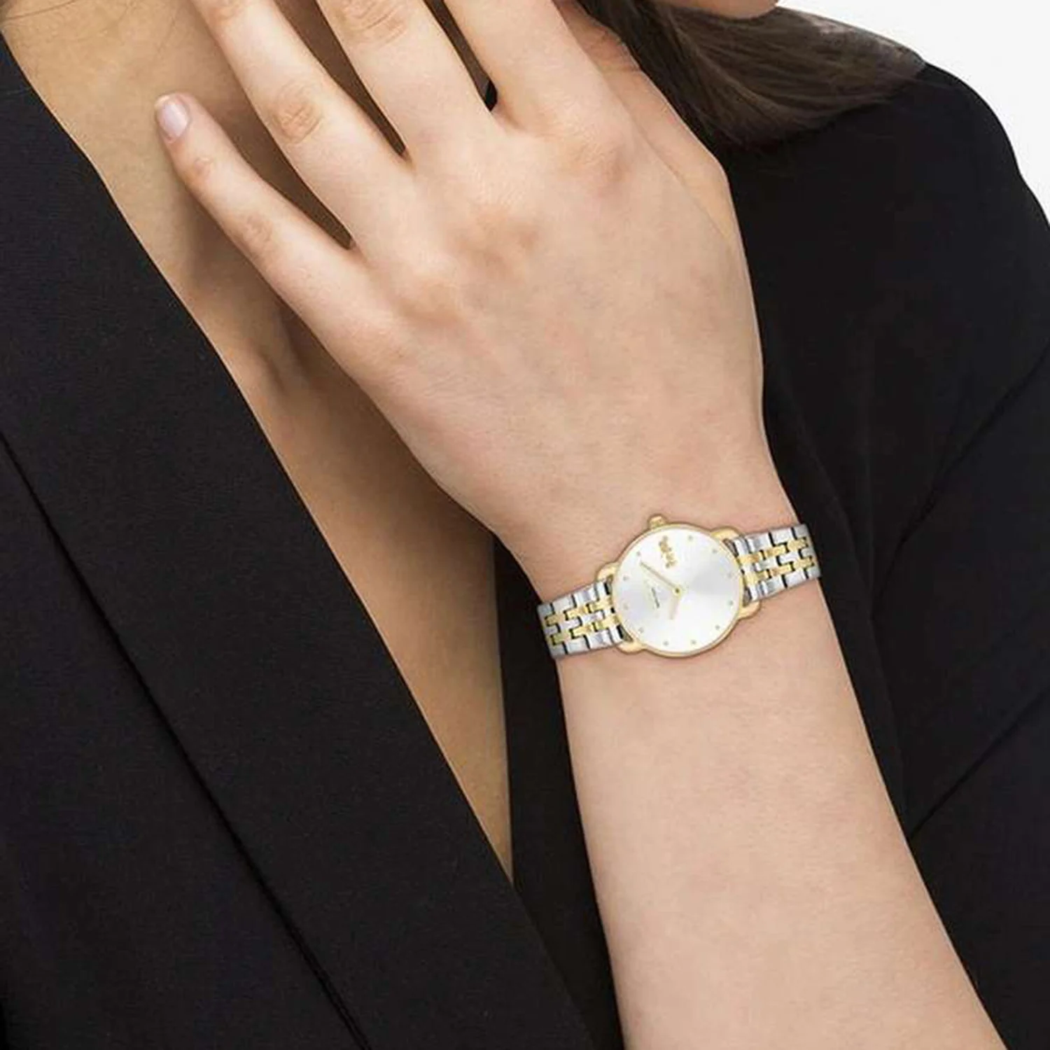 Women Quartz Silver Dial Analog Stainless Steel Watch 14504618 - Image 2