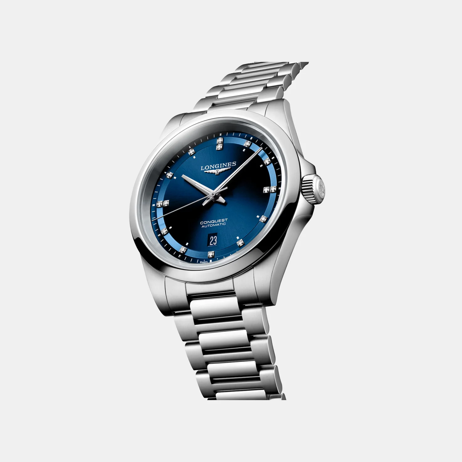 Conquest Men Automatic Blue Dial Analog Stainless Steel Watch L38304976 - Image 3