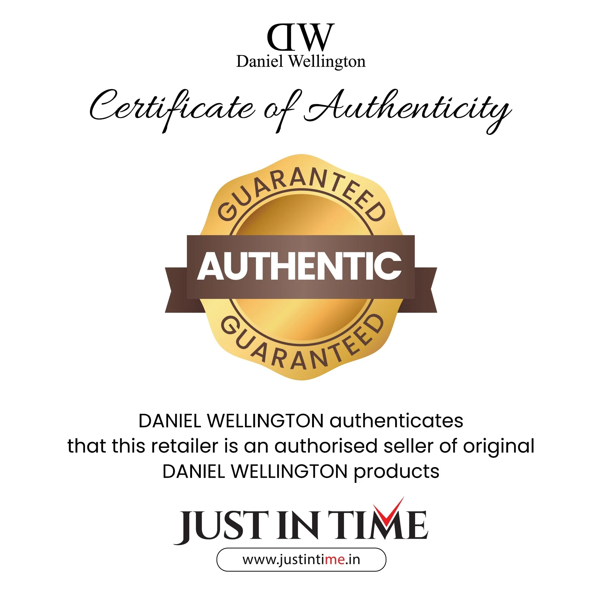 Women Quartz Gold Dial Analog Leather Watch DW00100897 - Image 7