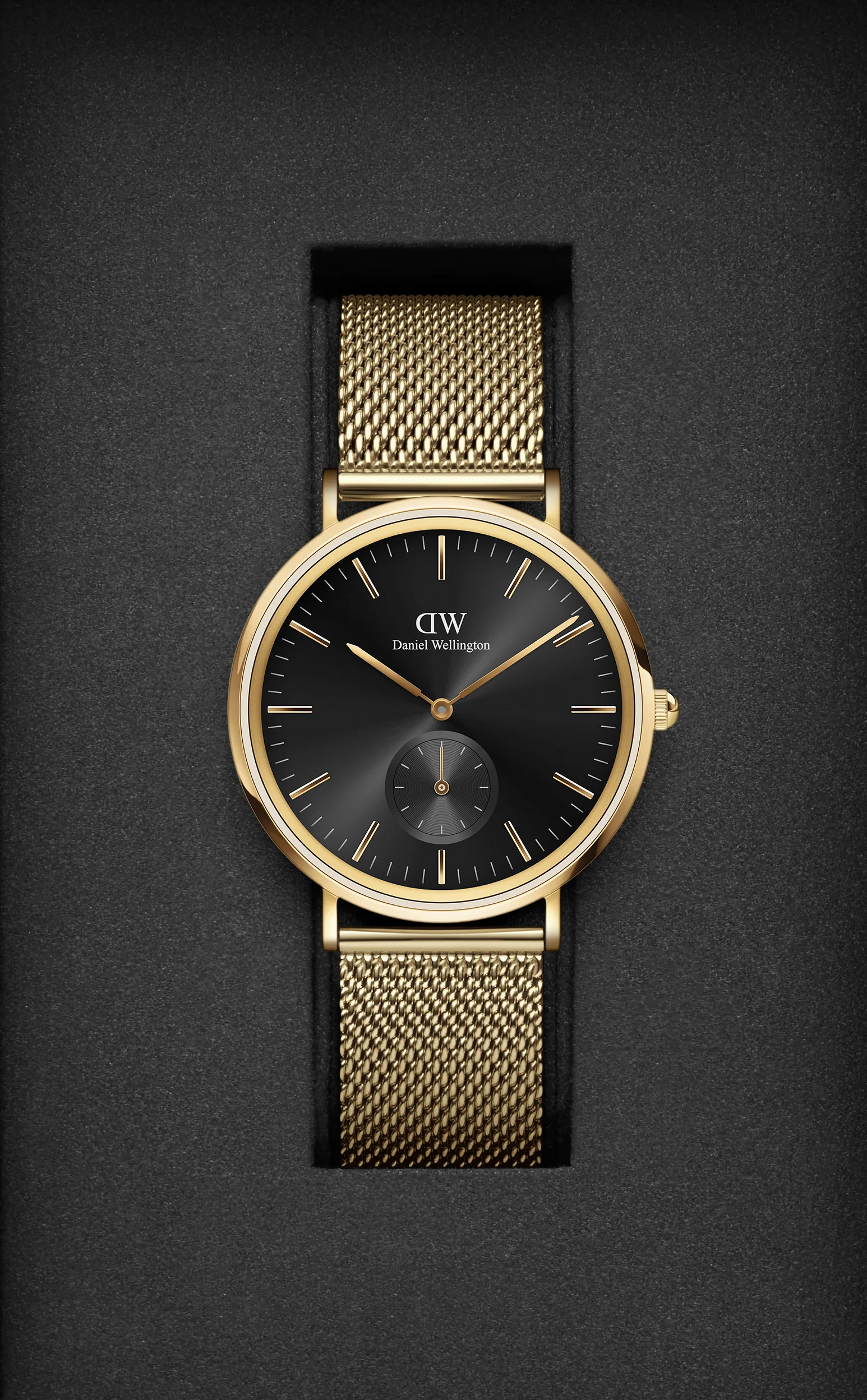 Classic Men Quartz Black Dial Analog Stainless Steel Watch DW00100713K - Image 4