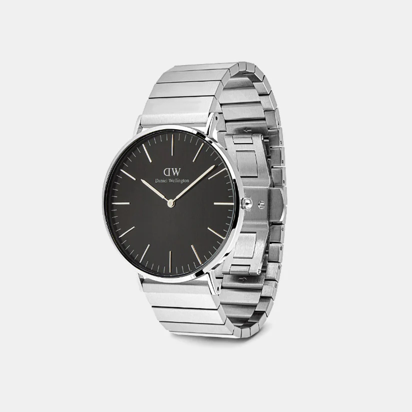 Classic Men Quartz Black Dial Analog Stainless Steel Watch DW00100774 - Image 2