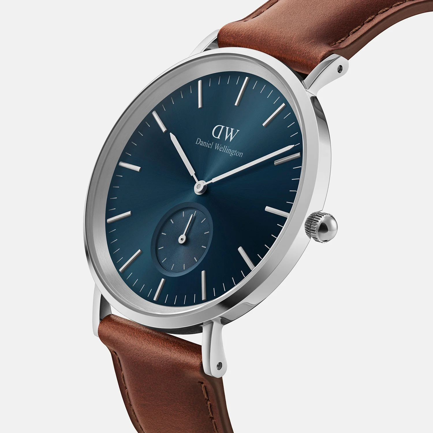 Classic Men Quartz Blue Dial Analog Leather Watch DW00100709K - Image 2