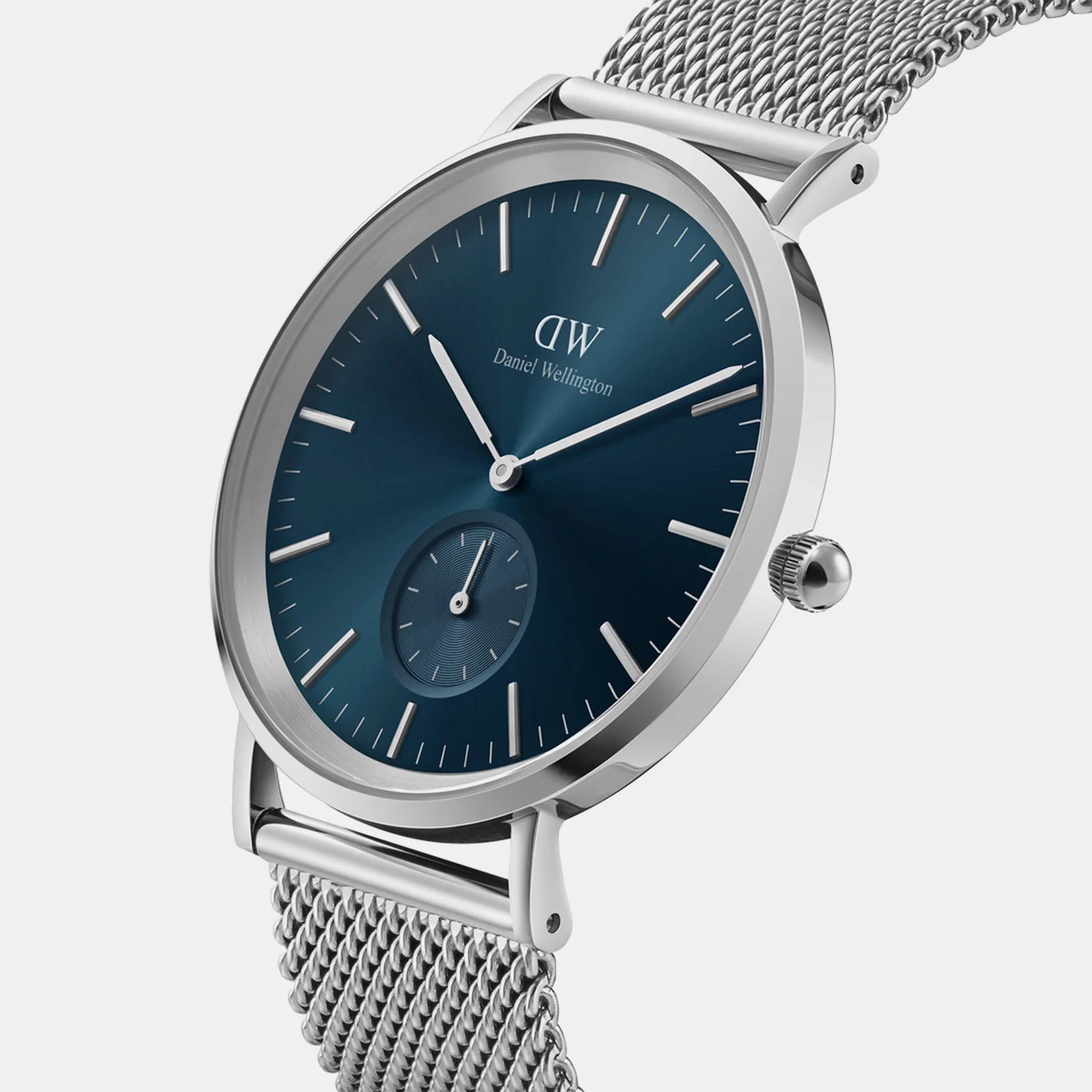 Classic Men Quartz Blue Dial Analog Stainless Steel Watch DW00100710K - Image 4