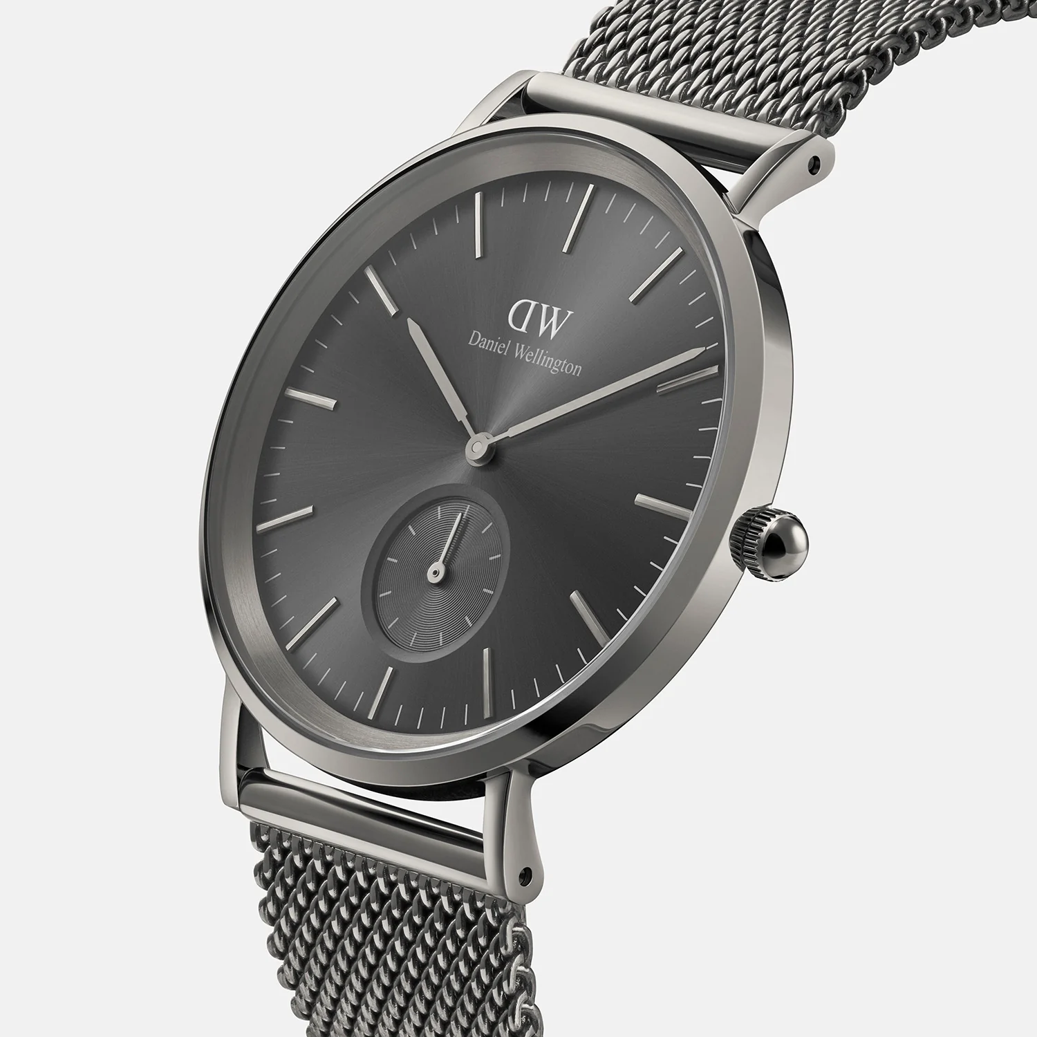 Classic Men Quartz Grey Dial Analog Stainless Steel Watch DW00100712K - Image 2