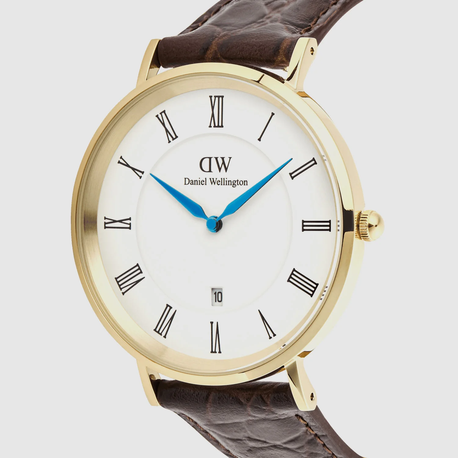 Classic Men Quartz White Dial Analog Leather Watch DW00100912K - Image 2