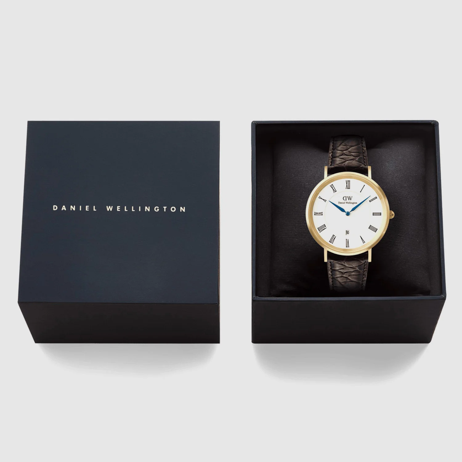 Classic Men Quartz White Dial Analog Leather Watch DW00100912K - Image 6