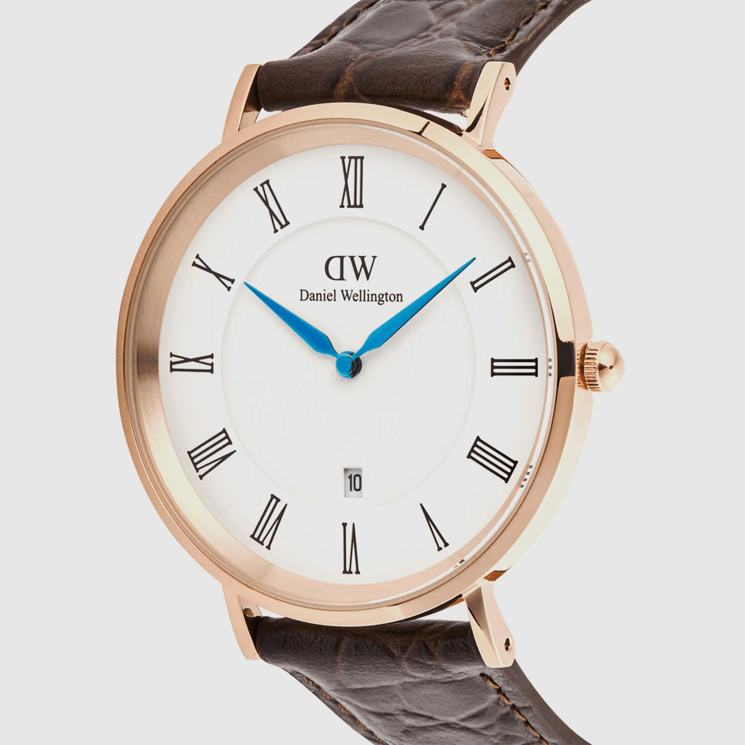 Classic Men Quartz White Dial Analog Leather Watch DW00100913K - Image 2