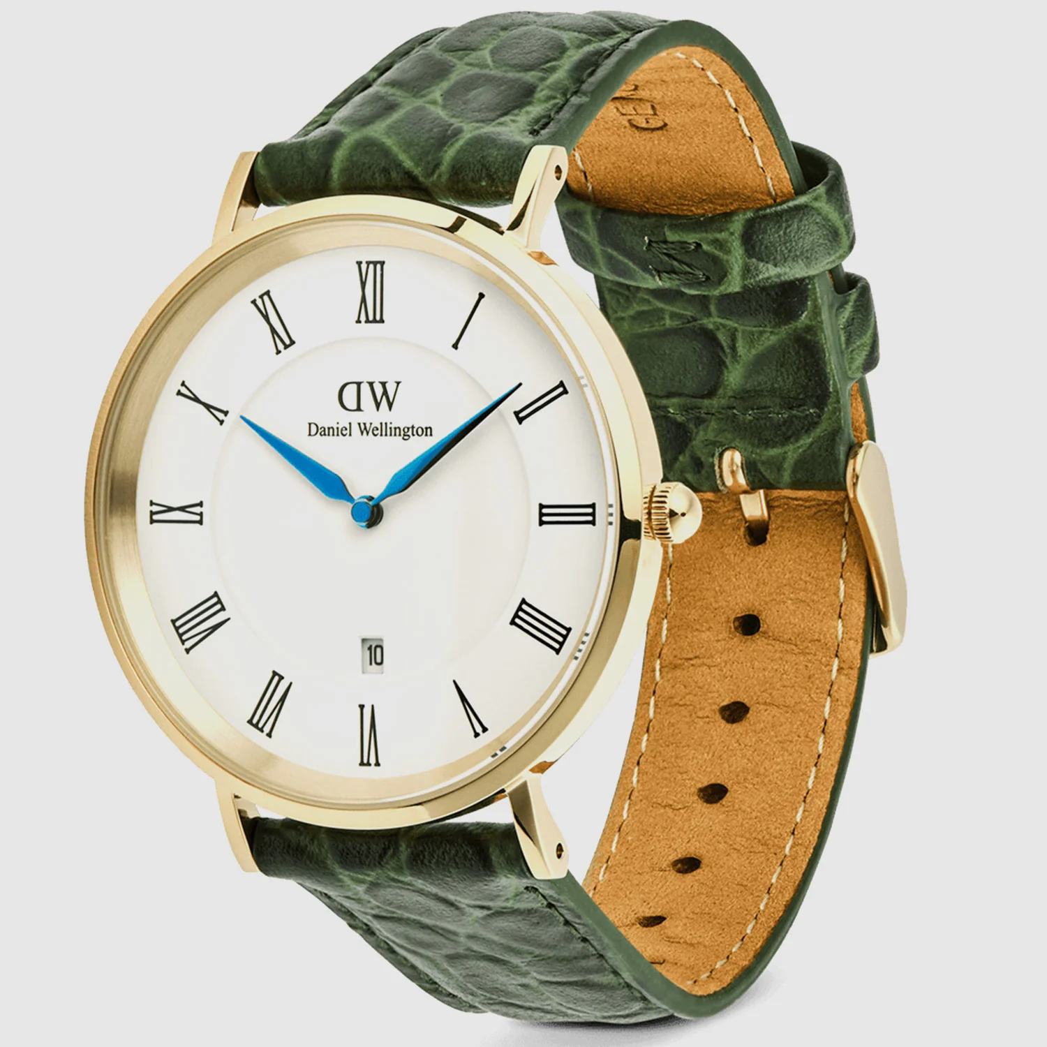 Classic Men Quartz White Dial Analog Leather Watch DW00100917K - Image 3