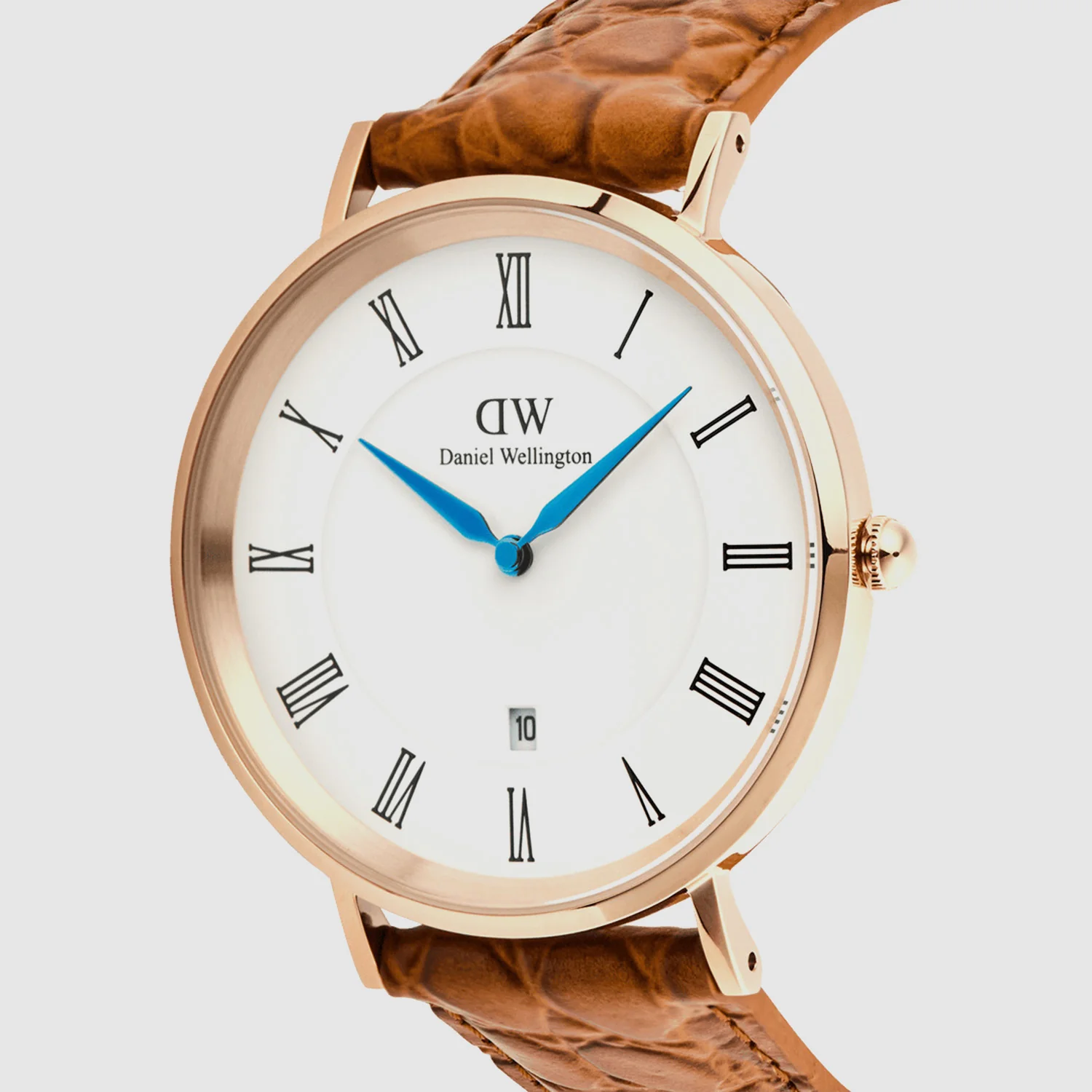 Classic Men Quartz White Dial Analog Leather Watch DW00100918K - Image 2