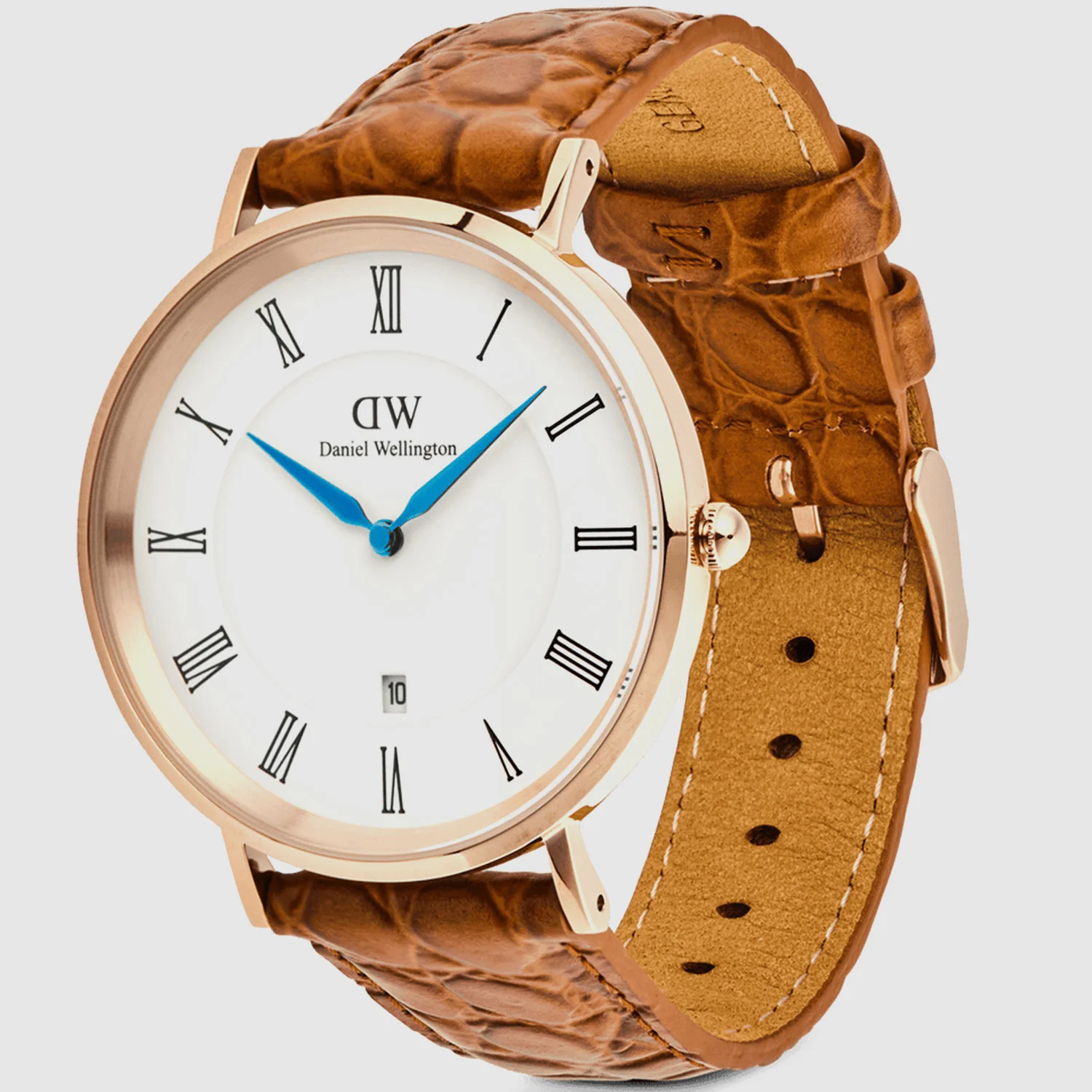 Classic Men Quartz White Dial Analog Leather Watch DW00100918K - Image 3