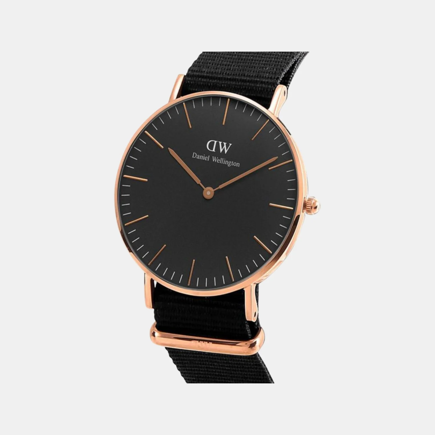 Classic Unisex Quartz Black Dial Analog Polyester Watch DW00100150 - Image 2