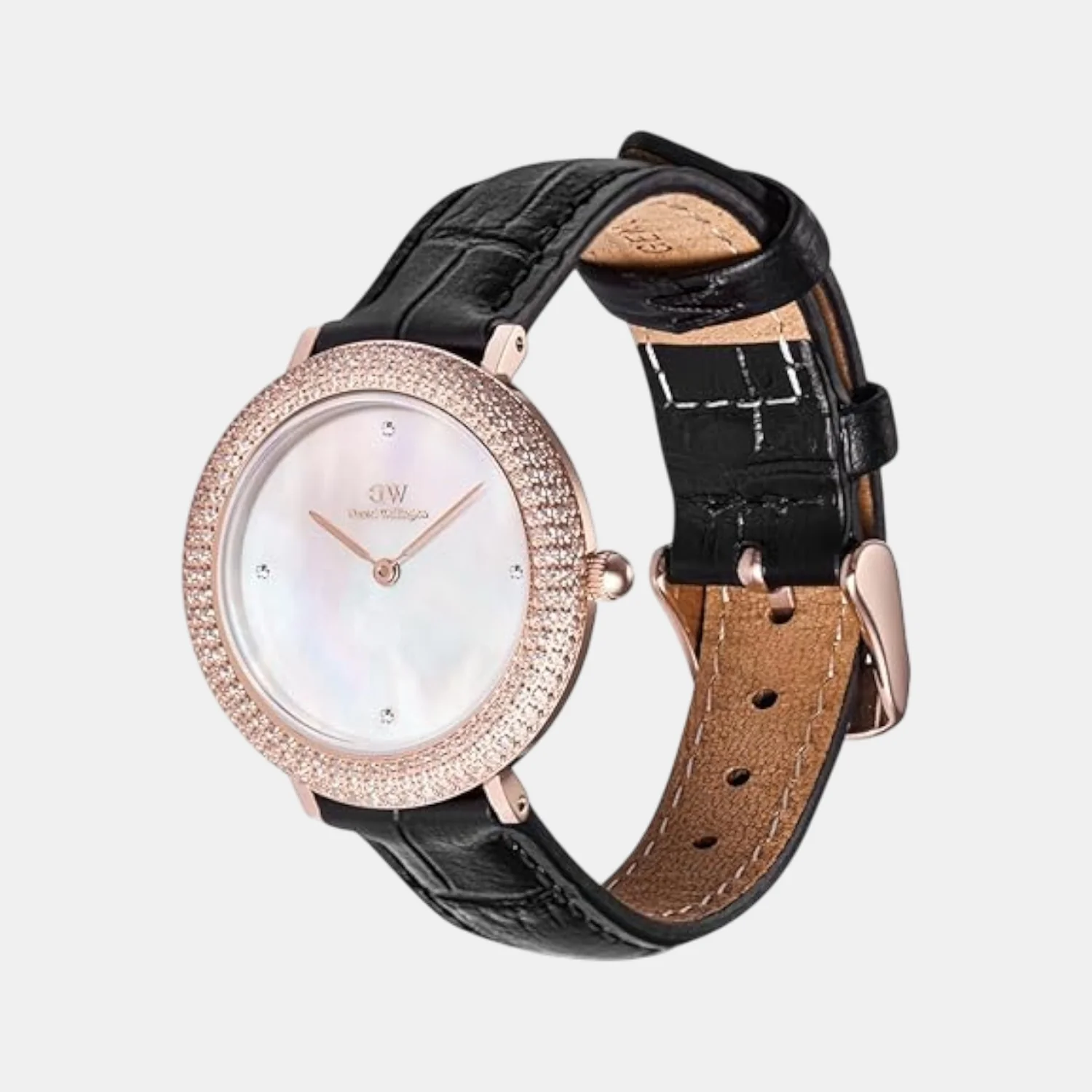 Crystalline Women Quartz Mother Of Pearl Dial Analog Leather Watch DW00100827K - Image 5