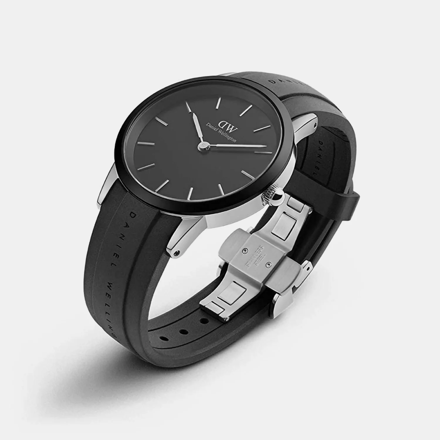 Iconic Men Quartz Black Dial Analog Silicone Watch DW00100436K - Image 2