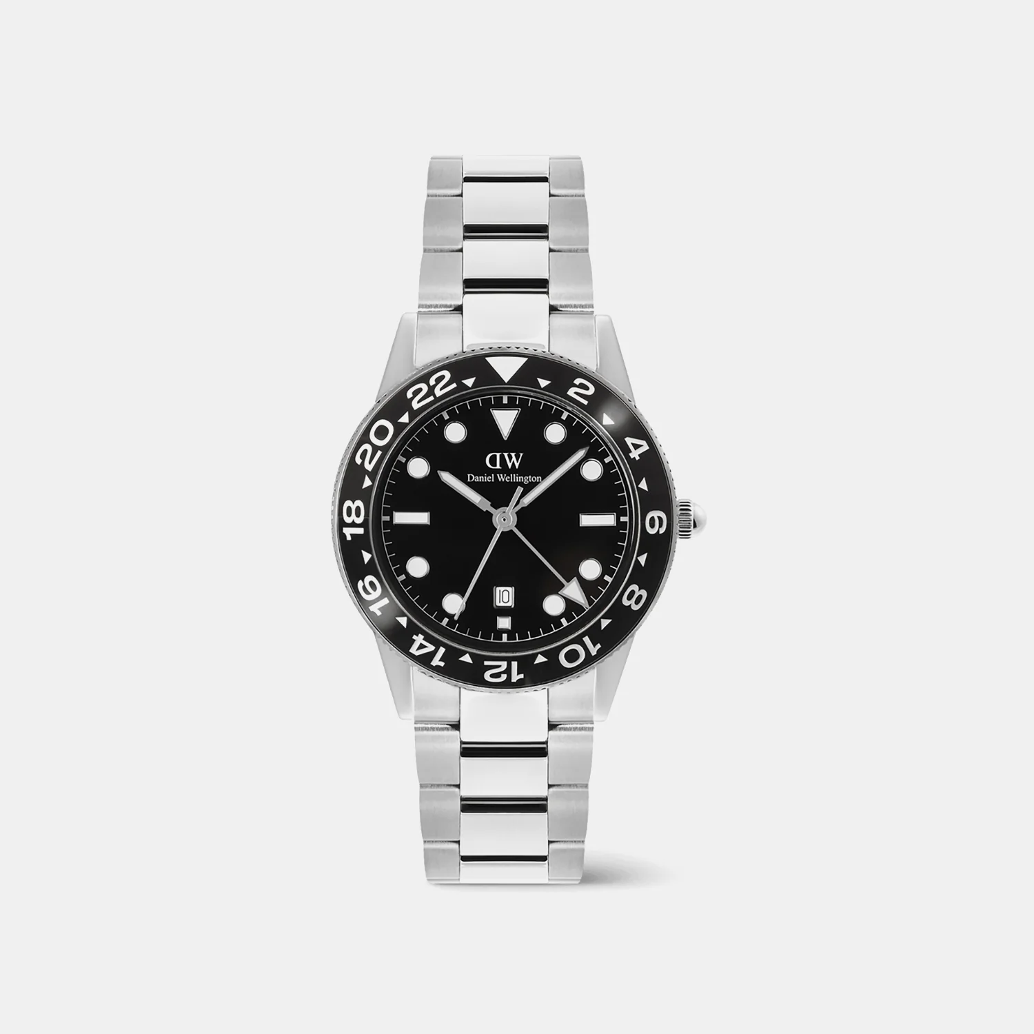 Iconic Men Quartz Black Dial Analog Stainless Steel Watch DW00100919K