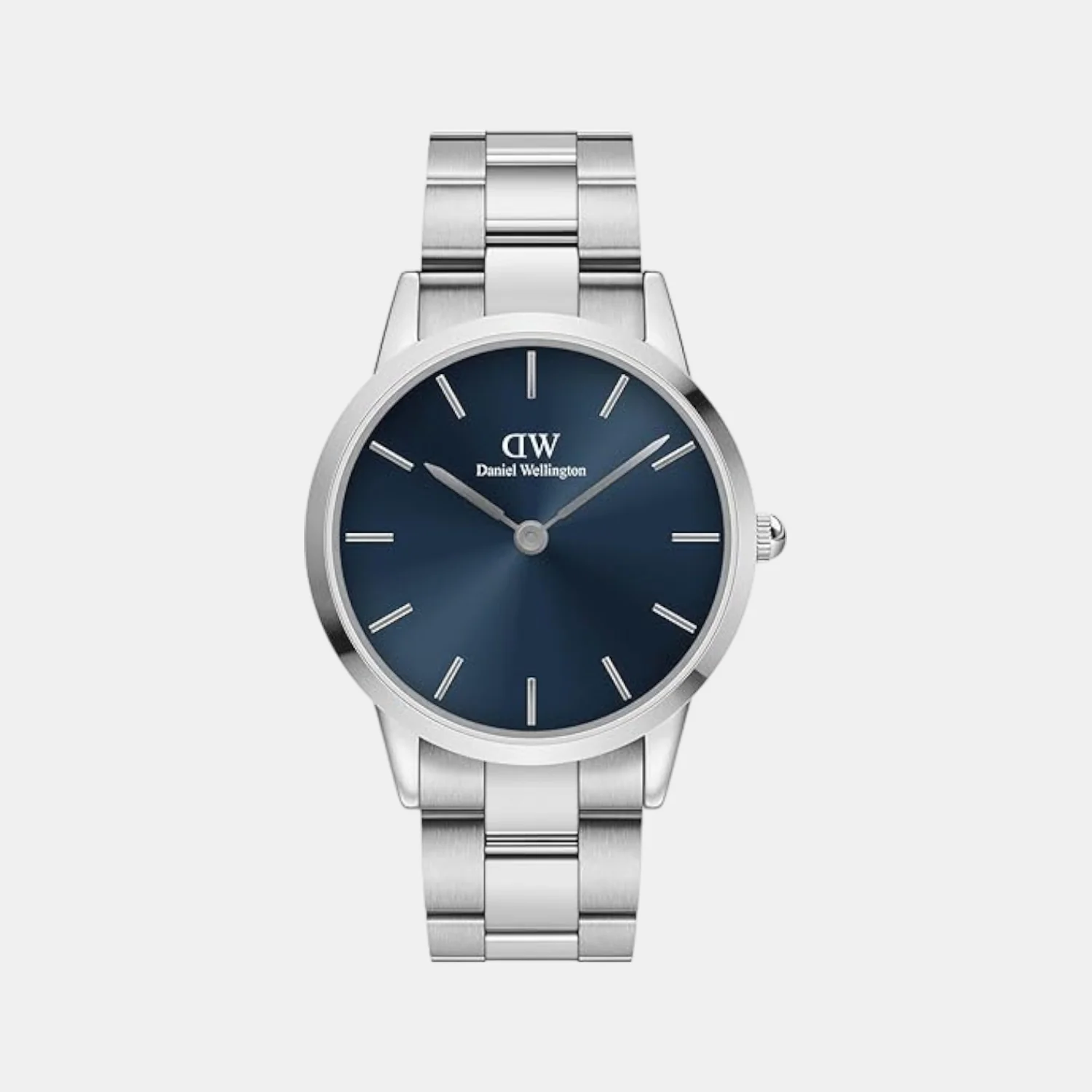 Iconic Men Quartz Blue Dial Analog Stainless Steel Watch DW00100448K - Image 2