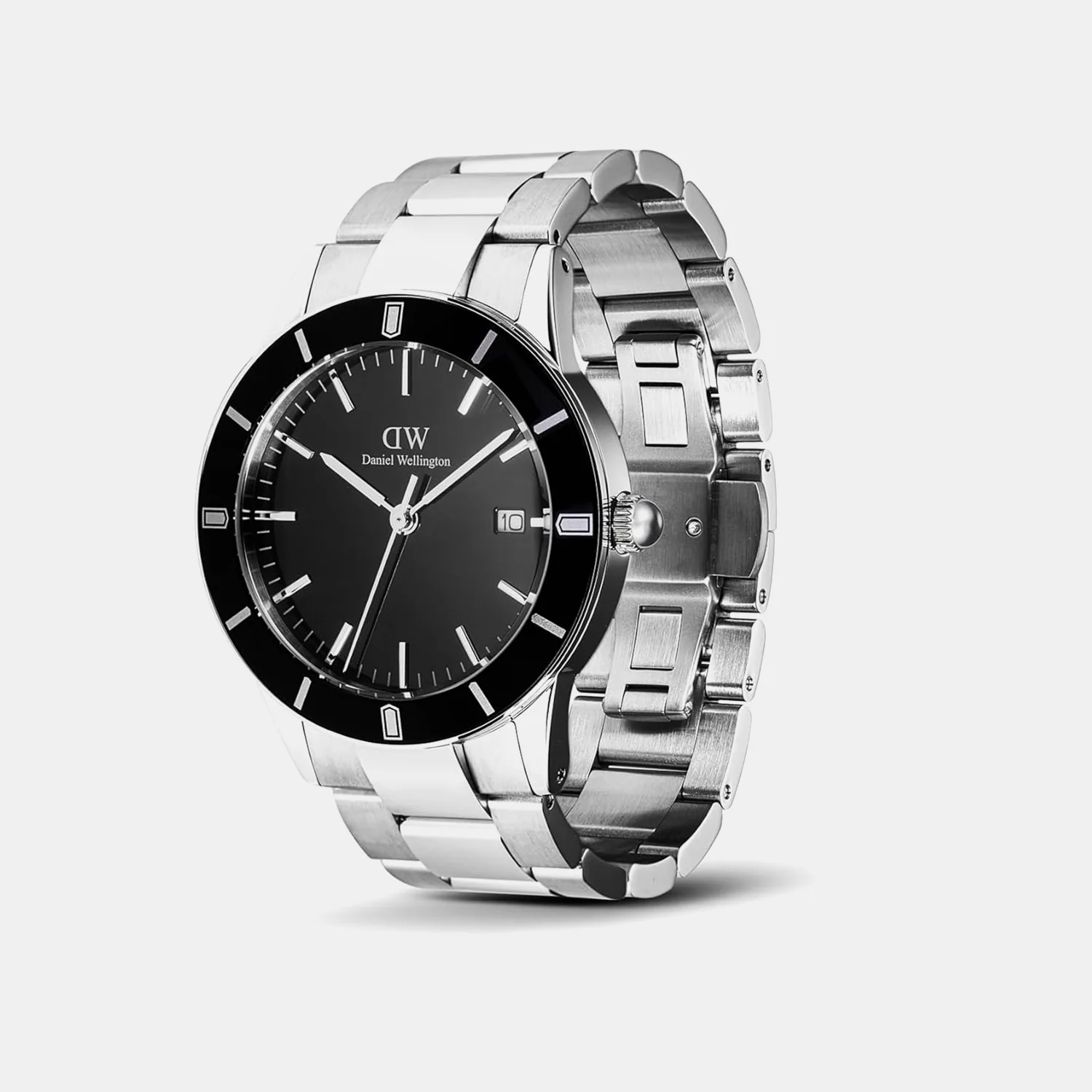 Iconic Paradigma Men Quartz Black Dial Analog Stainless Steel Watch DW00100822K - Image 3