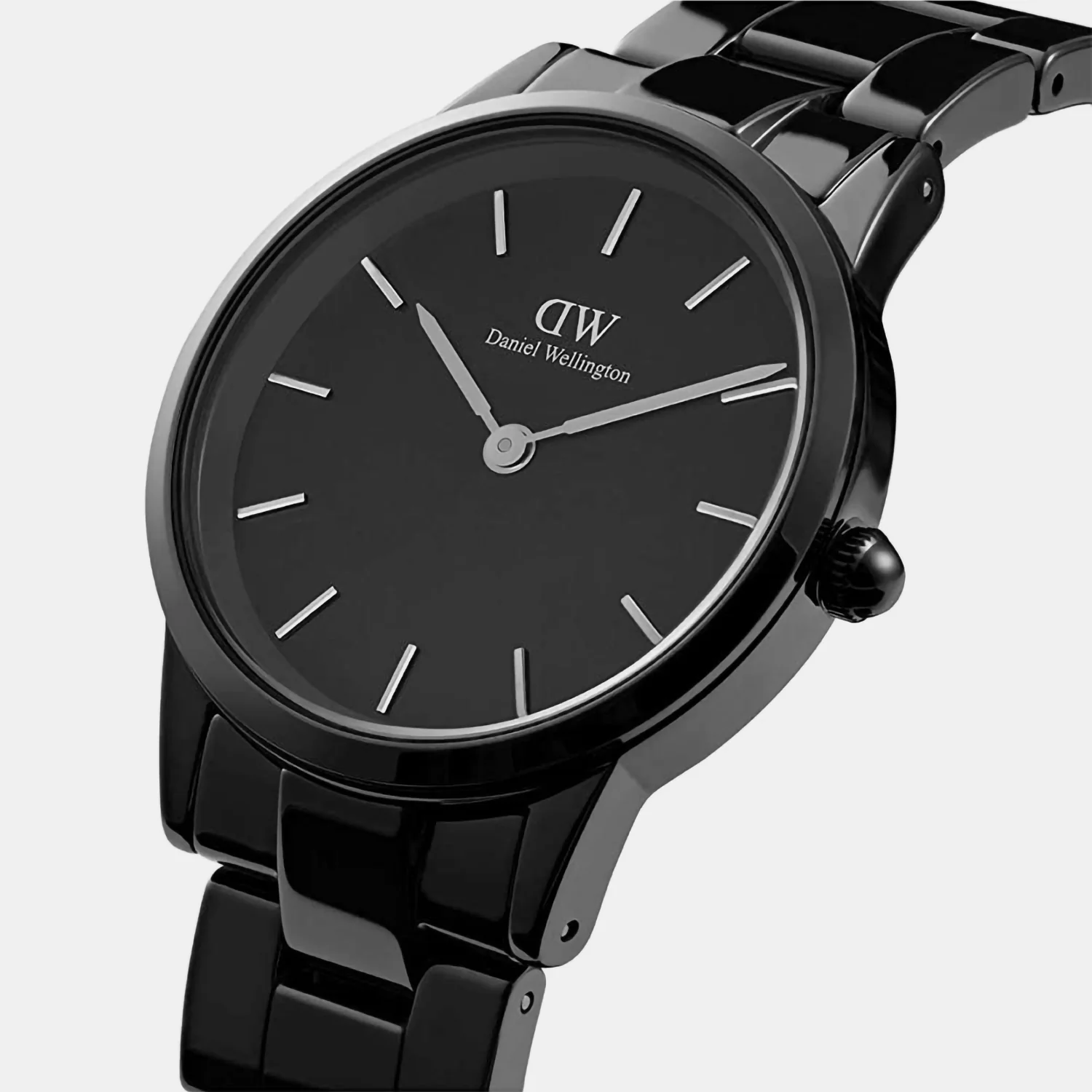 Iconic Women Quartz Black Dial Analog Stainless Steel Watch DW00100414K - Image 2