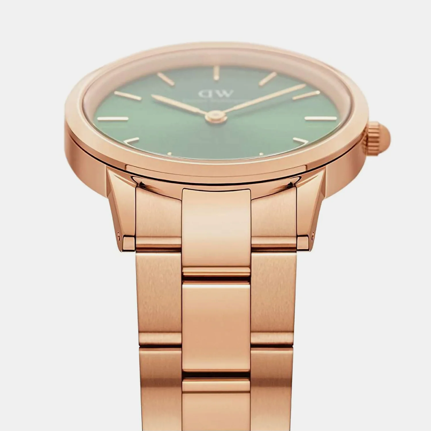 Iconic Women Quartz Green Dial Analog Stainless Steel Watch DW00100420K - Image 3