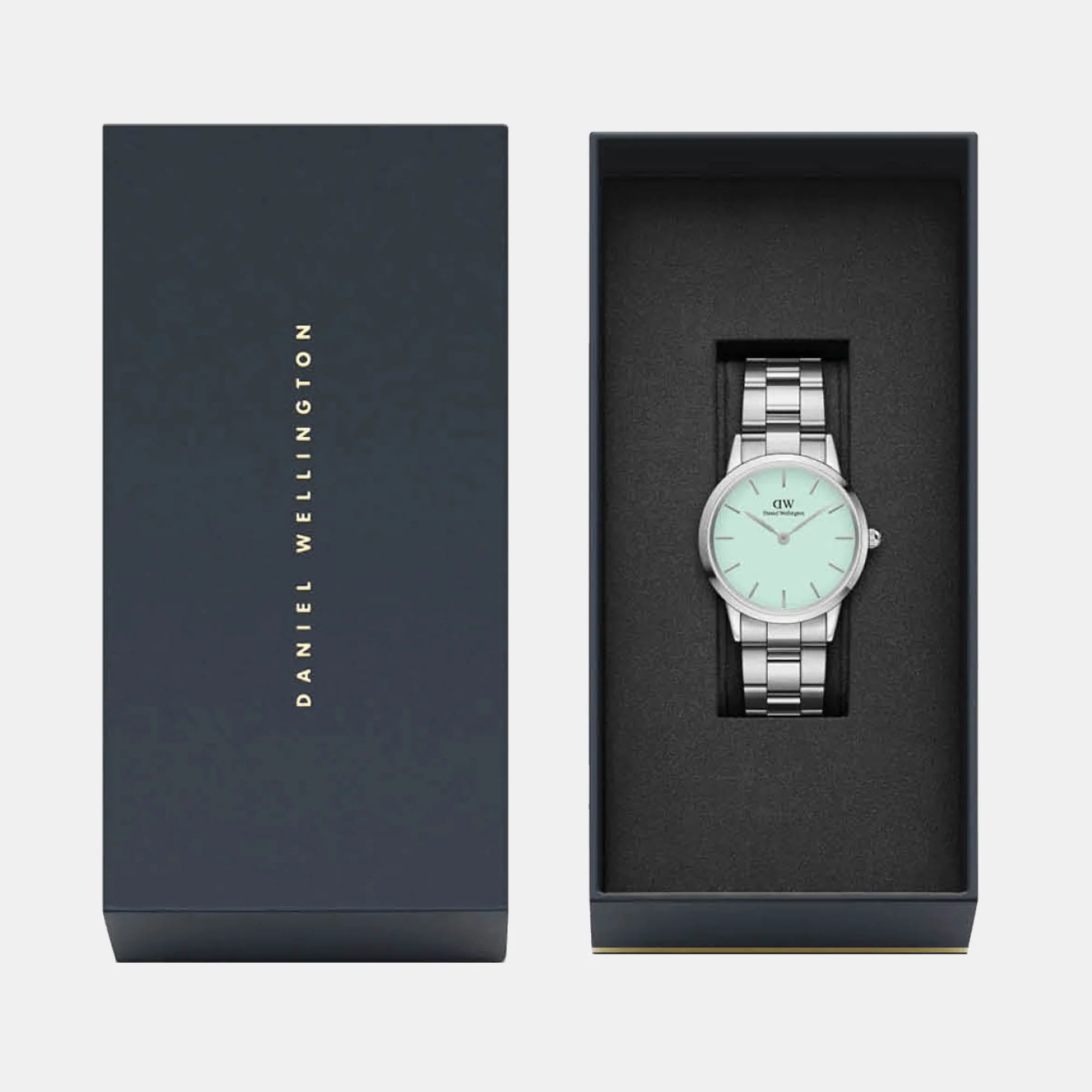 Iconic Women Quartz Green Dial Analog Stainless Steel Watch DW00100538 - Image 5