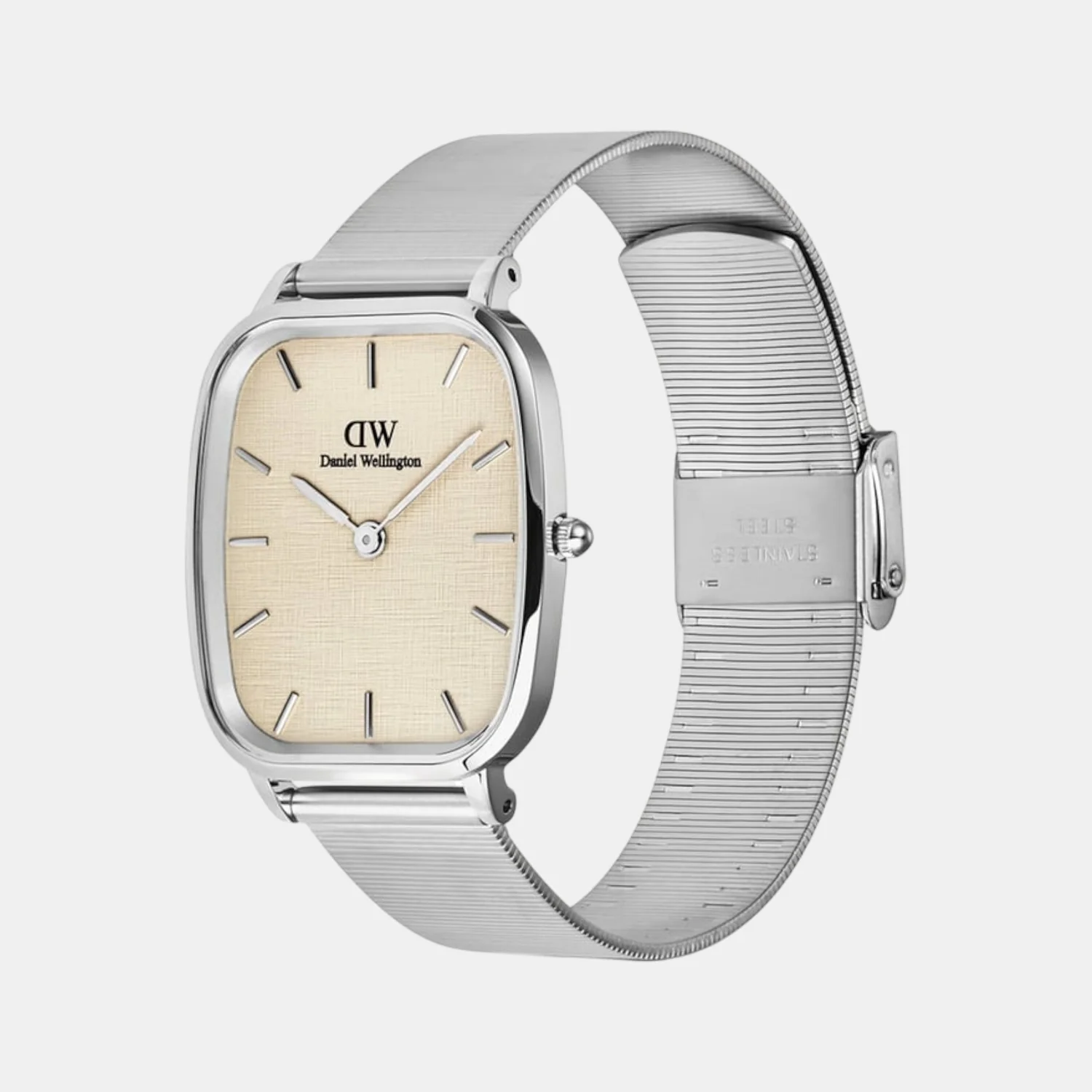 Men Quartz Beige Dial Analog Stainless Steel Watch DW00100812K - Image 3