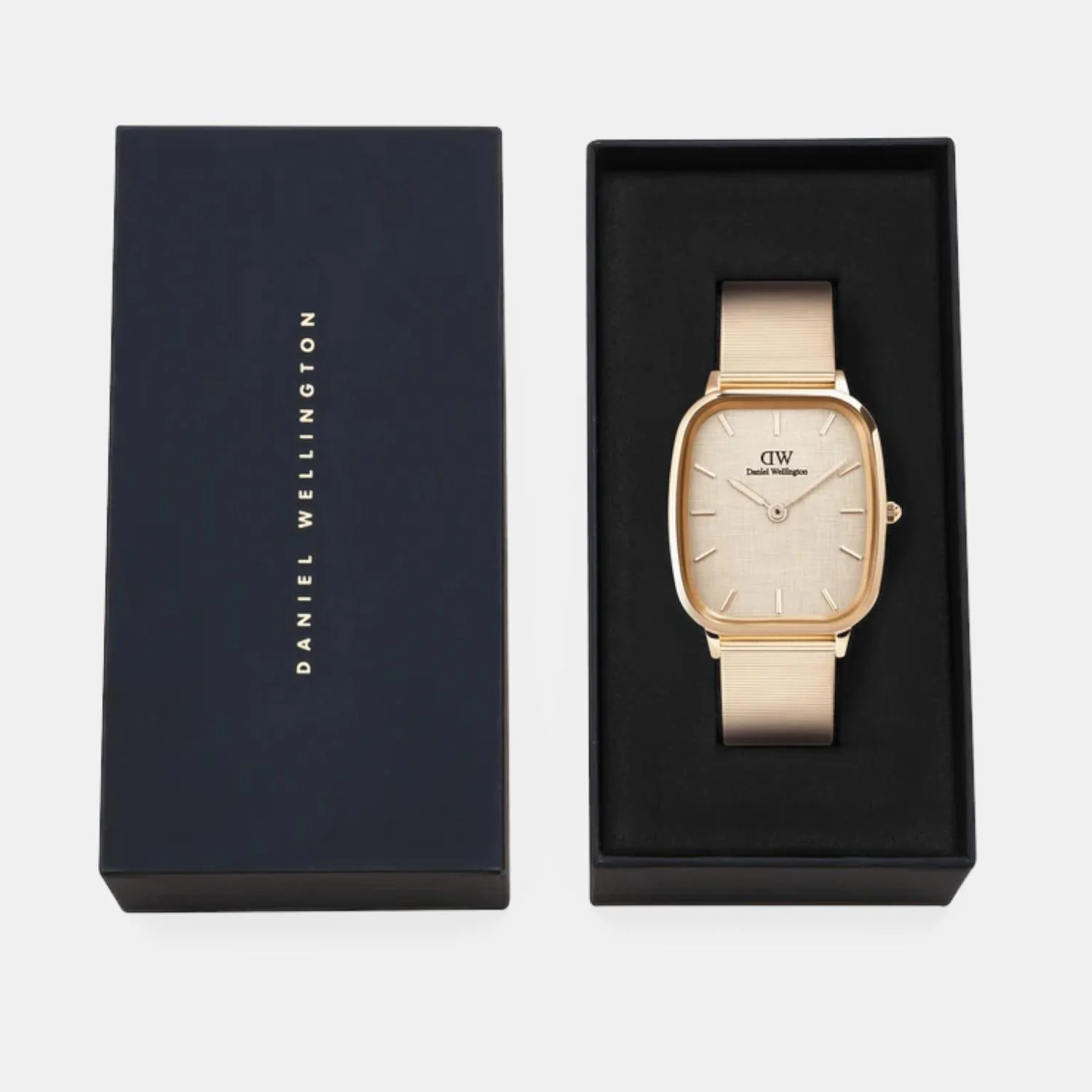 Men Quartz Beige Dial Analog Stainless Steel Watch DW00100815K - Image 6