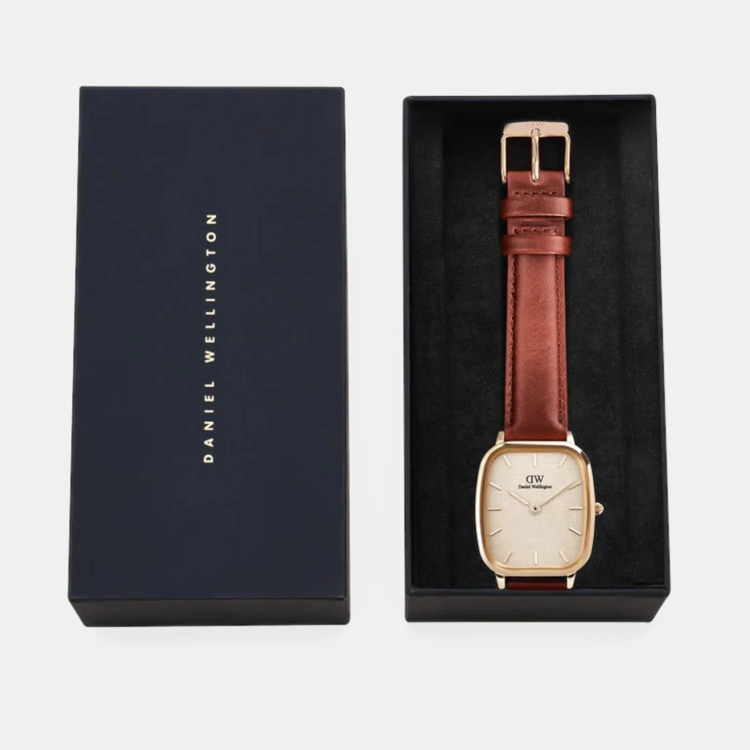 Men Quartz Beige Dial Analog Stainless Steel Watch DW00100816K - Image 6