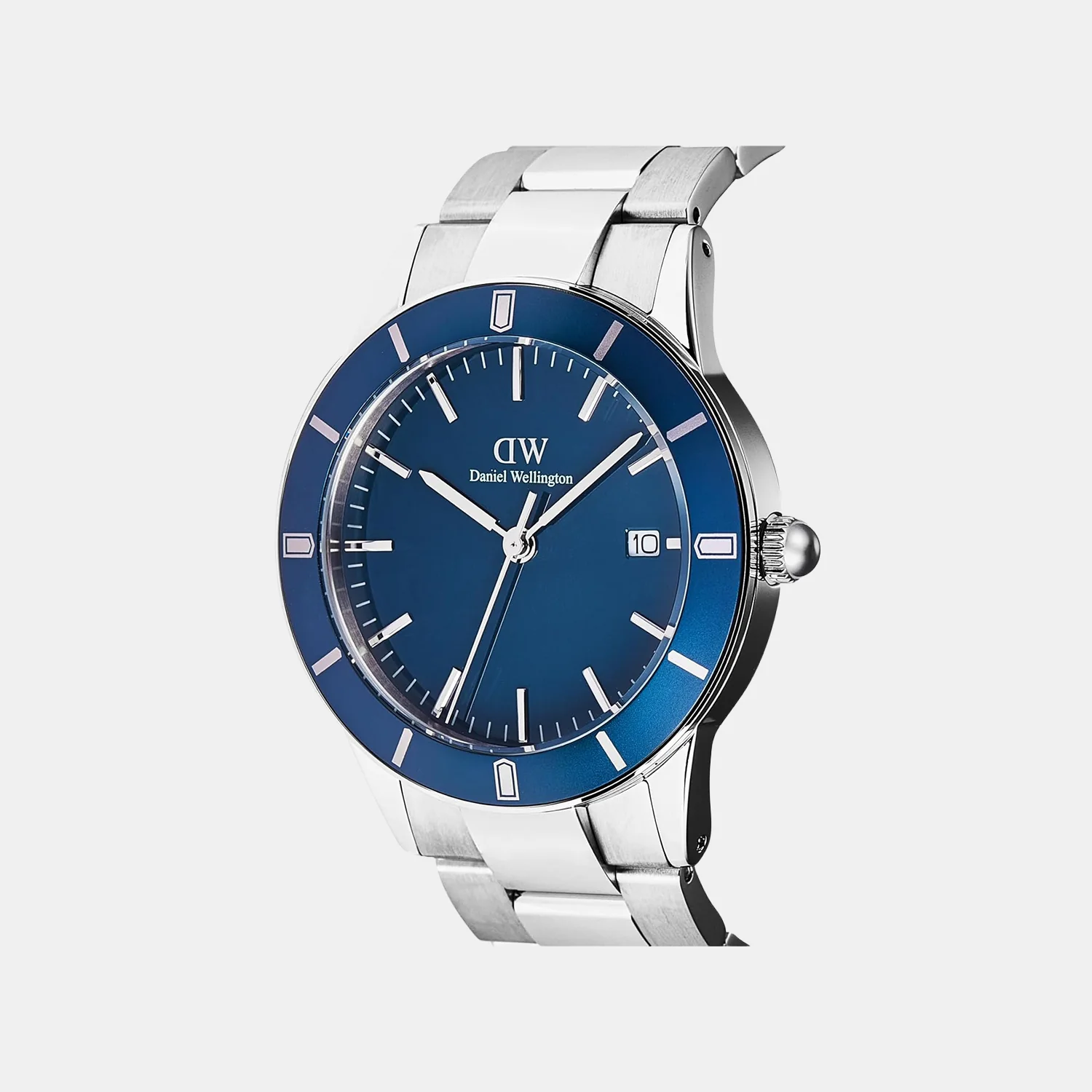Men Quartz Blue Dial Analog Steel Watch DW00100820 - Image 2