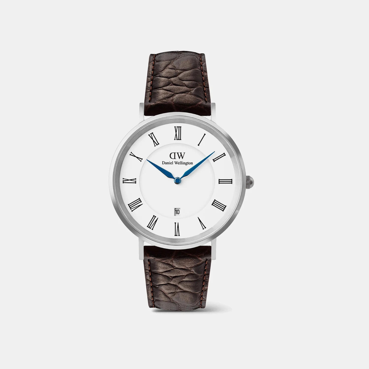 Men Quartz White Dial Analog Leather Watch DW00100911K