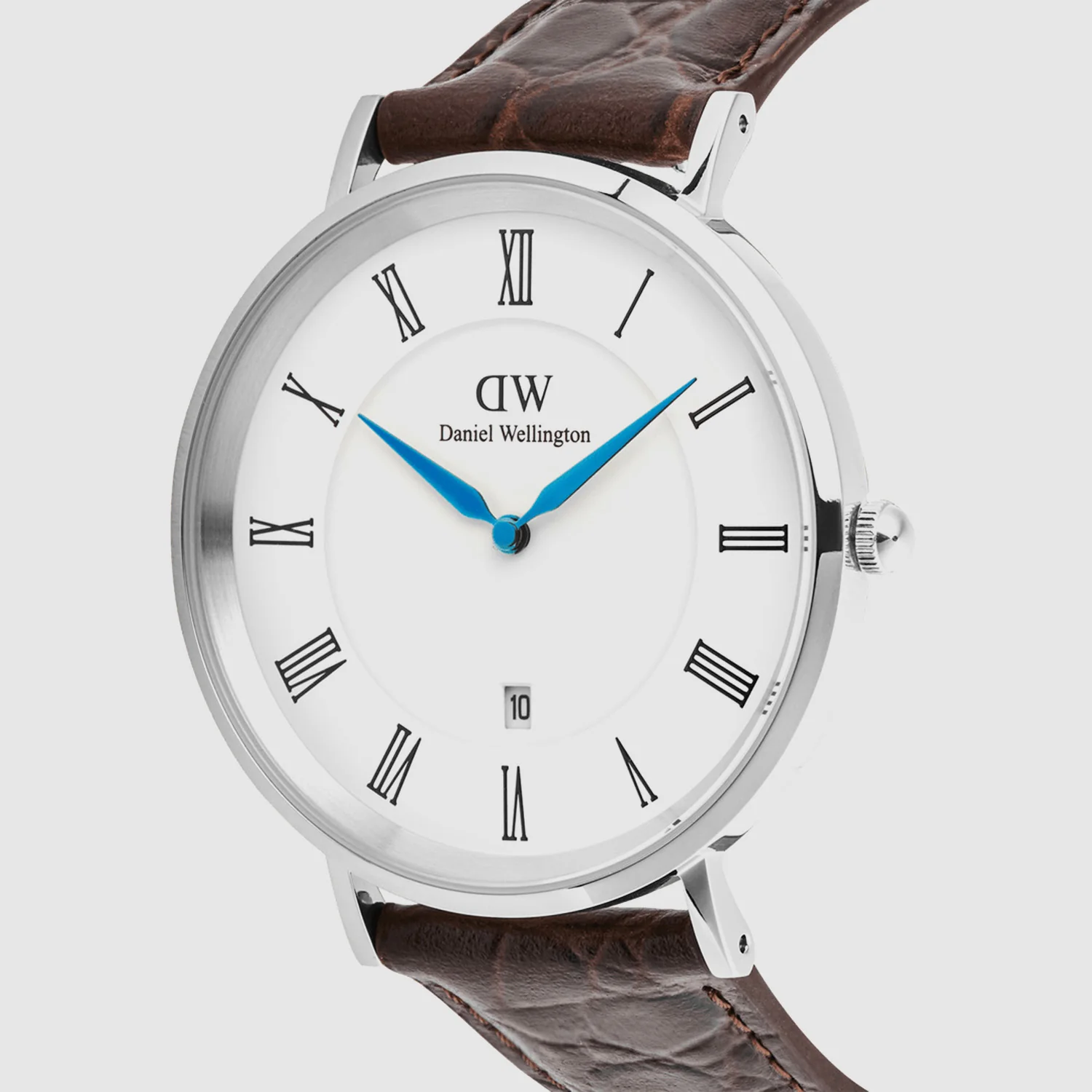 Men Quartz White Dial Analog Leather Watch DW00100911K - Image 2