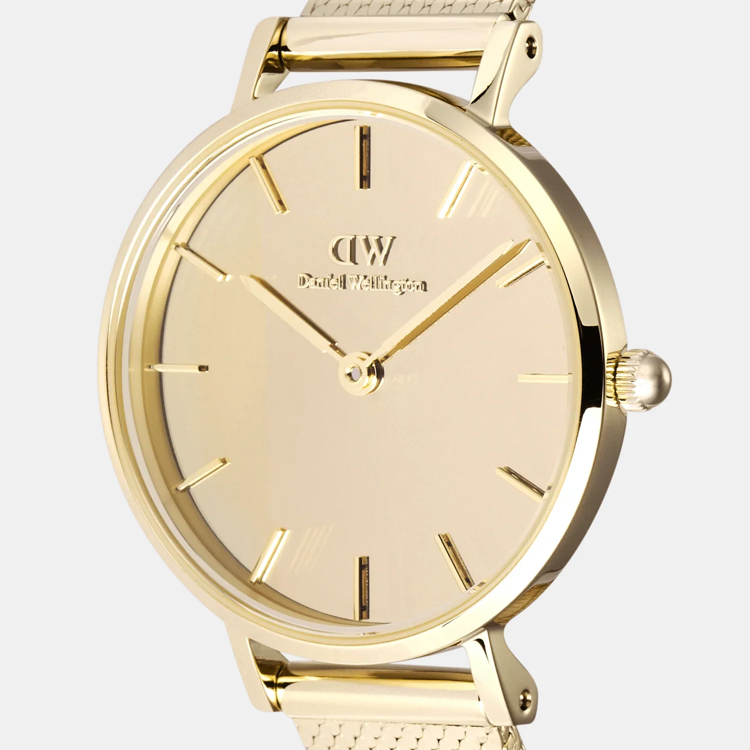 Petite Women Quartz Gold Dial Analog Stainless Steel Watch DW00100797K - Image 4