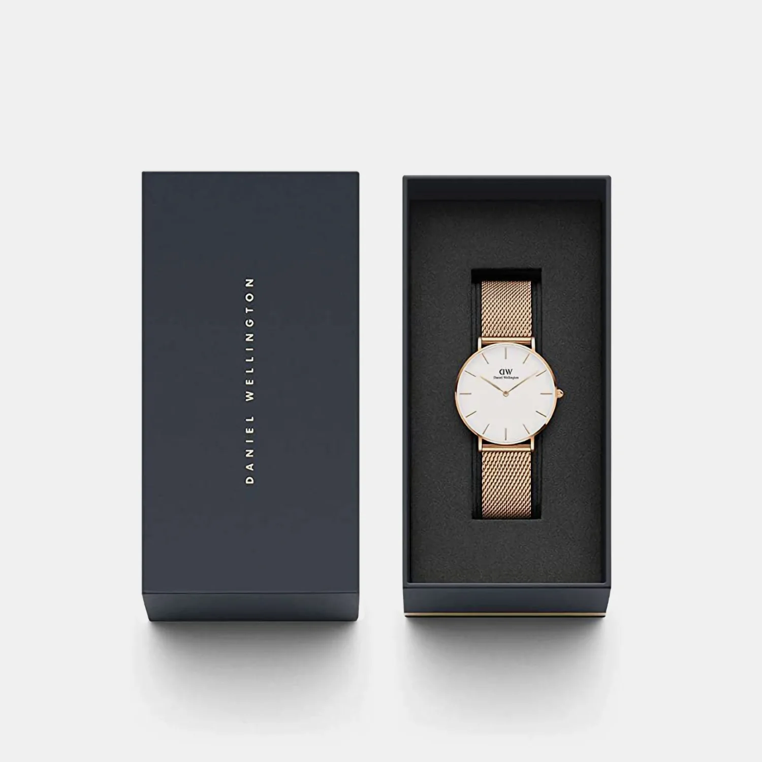 Petite Women Quartz White Dial Analog Mesh Watch DW00100305K - Image 6